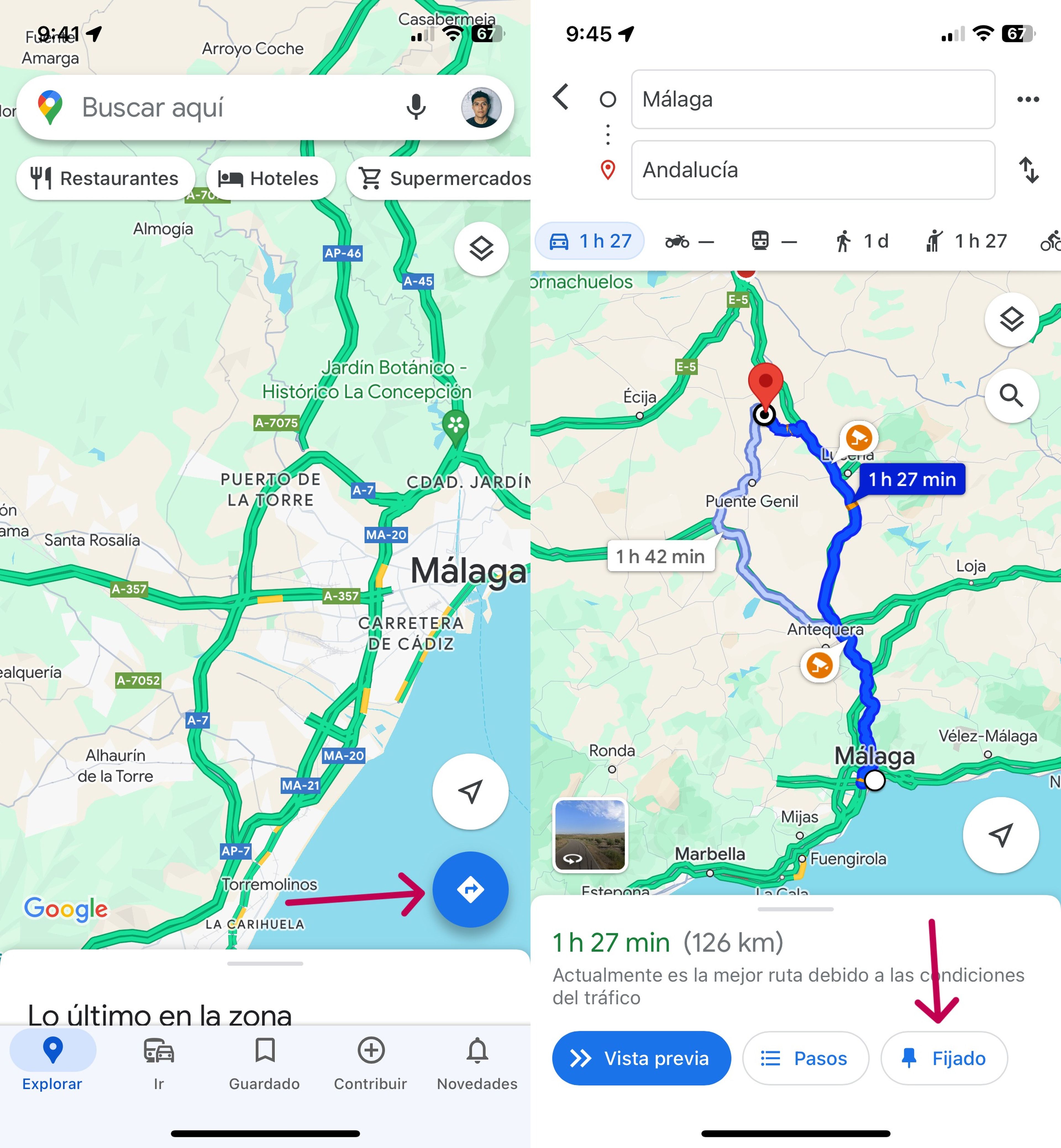 Cómo guardar una ruta en Google Maps