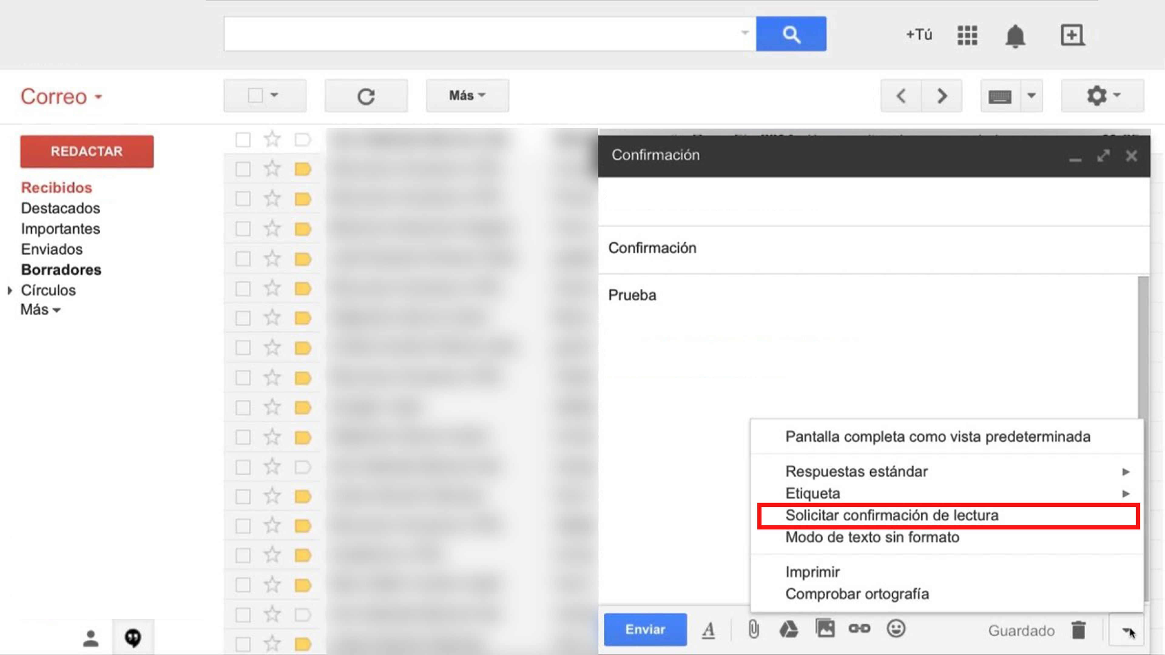 Cómo saber si han leído un correo de Gmail 
