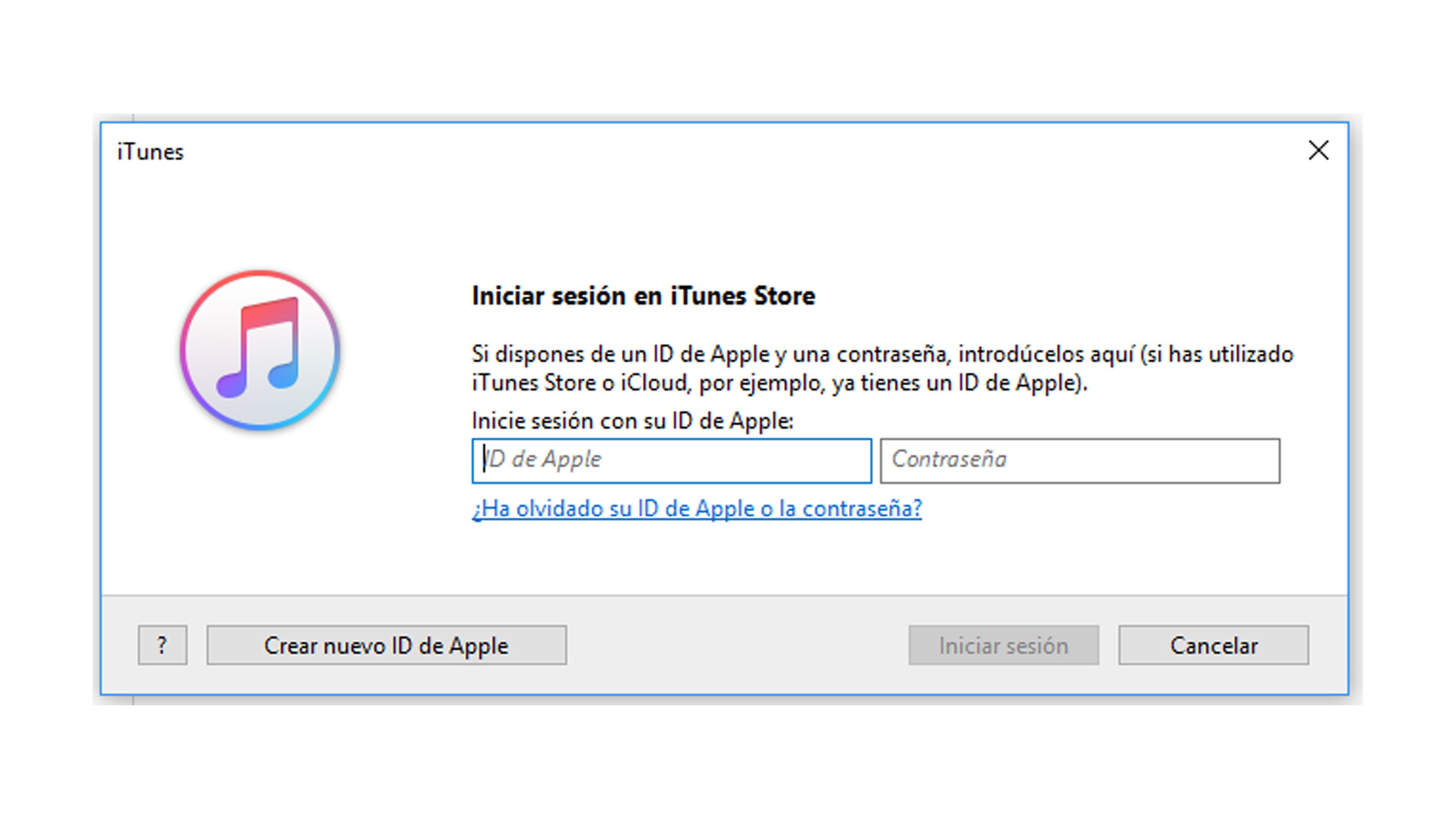 Crear ID de Apple con Windows