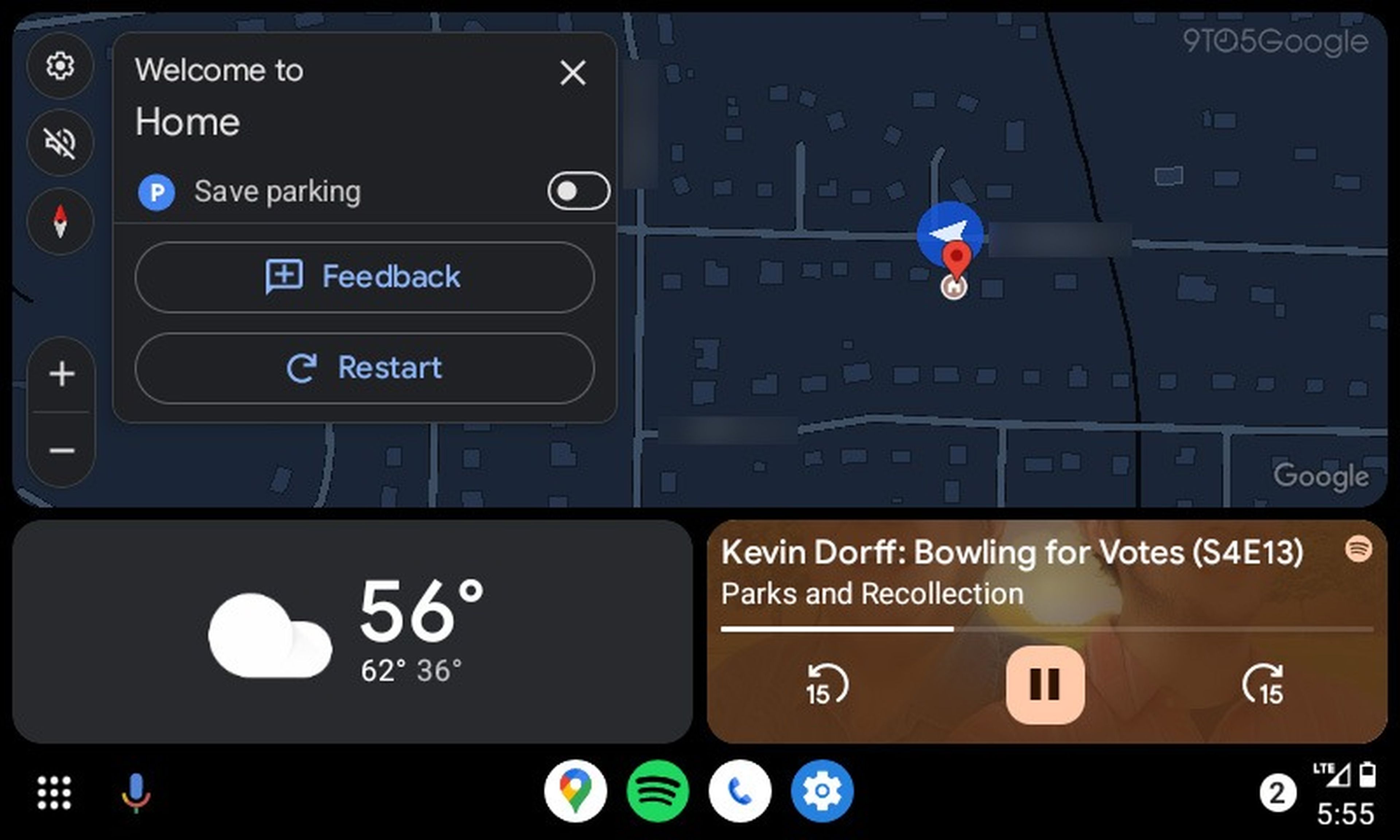 Android Auto ya permite guardar la ubicación de estacionamiento en Google Maps