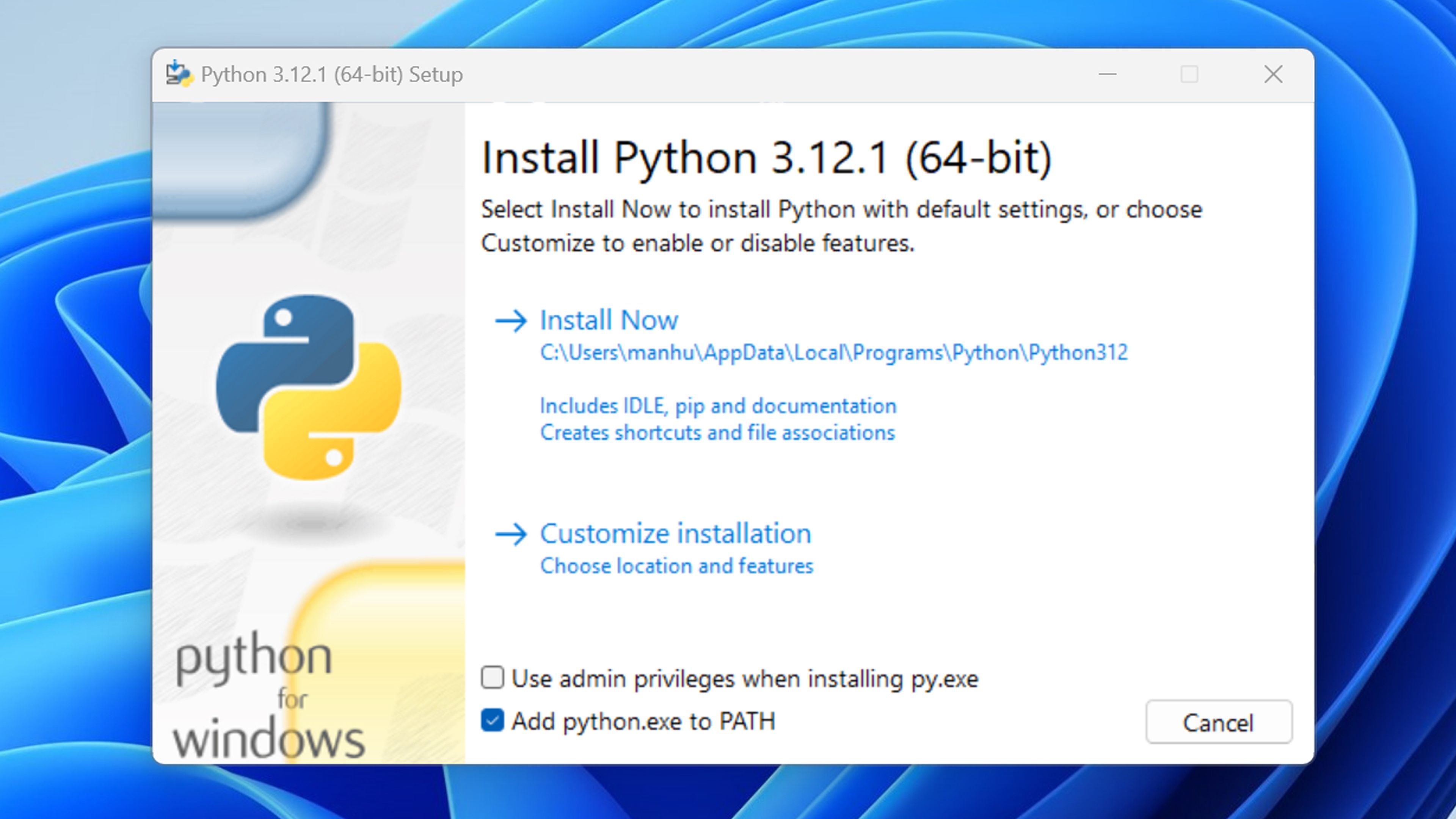 Cómo instalar Phyton en Windows 11