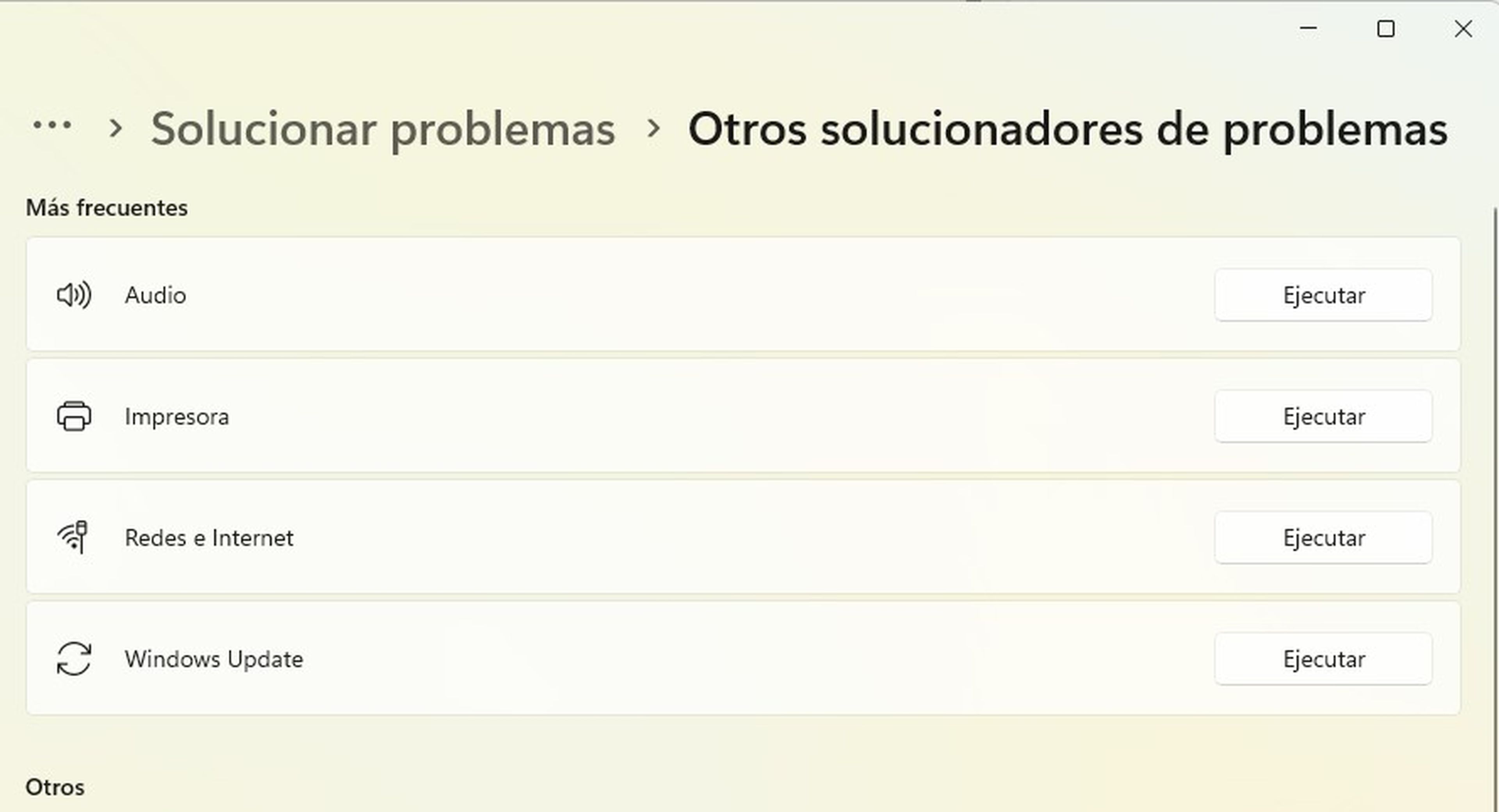 Ejecute el solucionador de problemas de audio