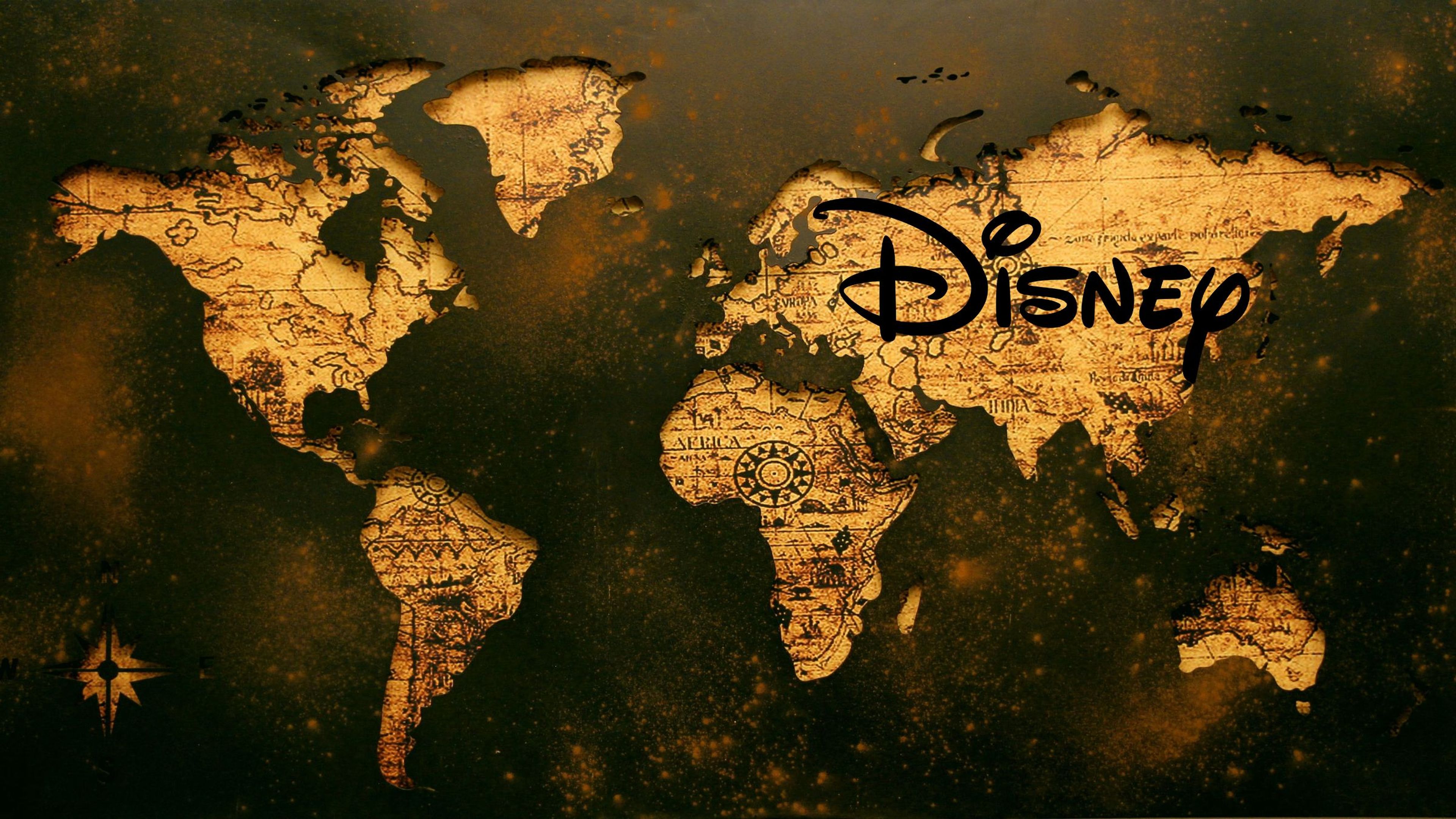 El mapa que muestra el origen de los personajes de Disney