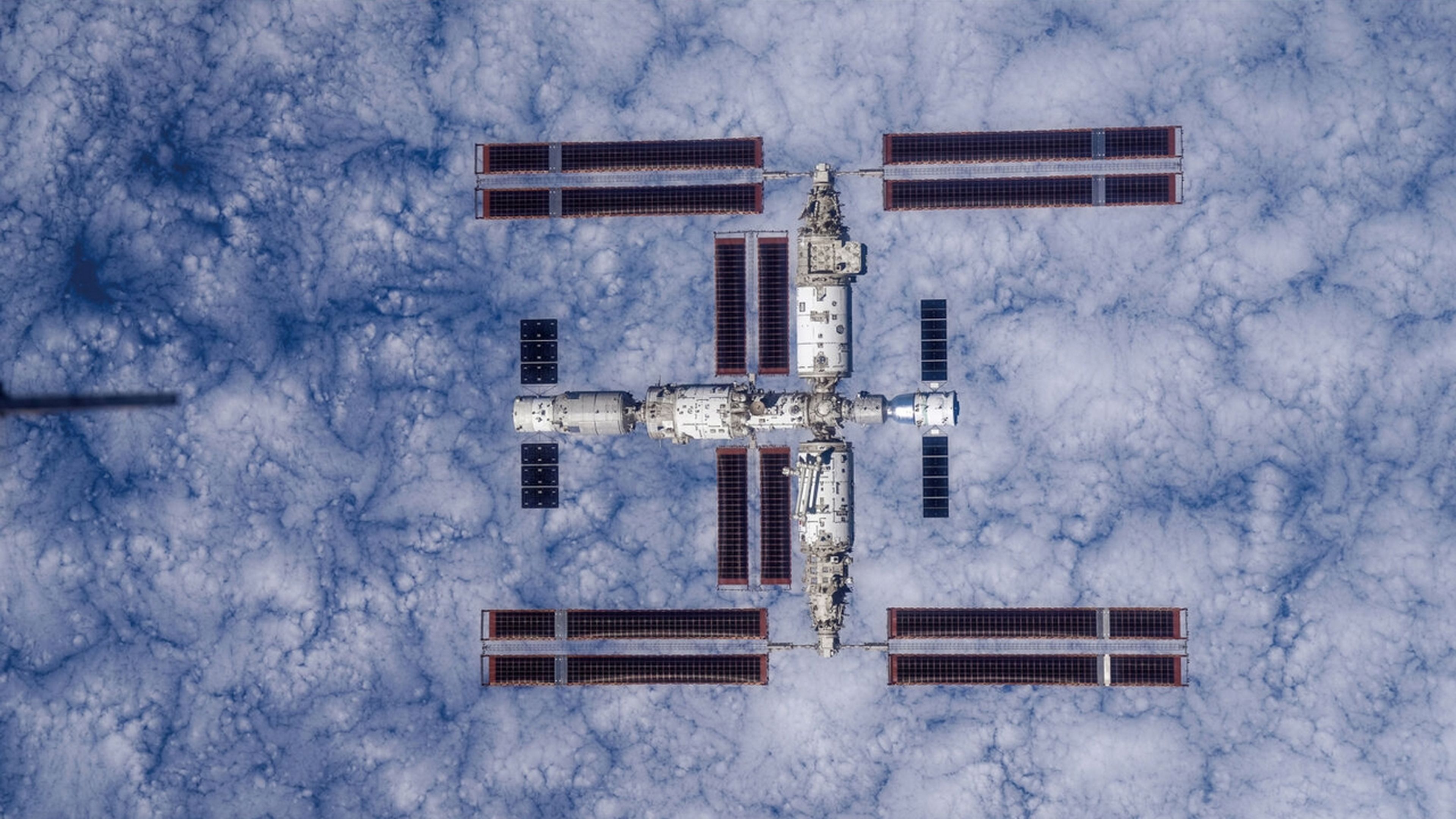 Primeras fotos de la estación espacial china Tiangong, orbitando la Tierra 