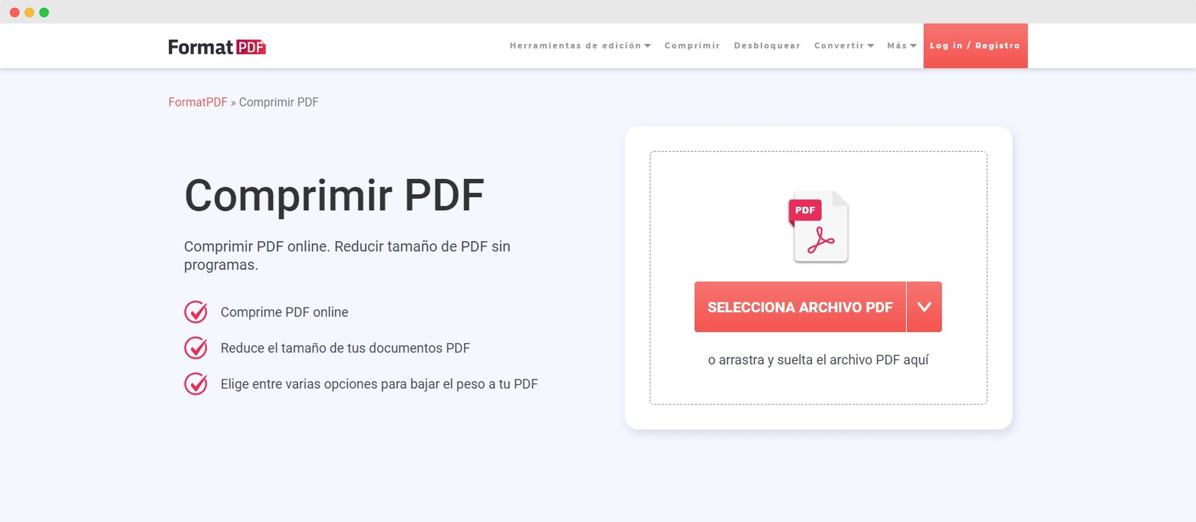 Reducir tamaño PDF