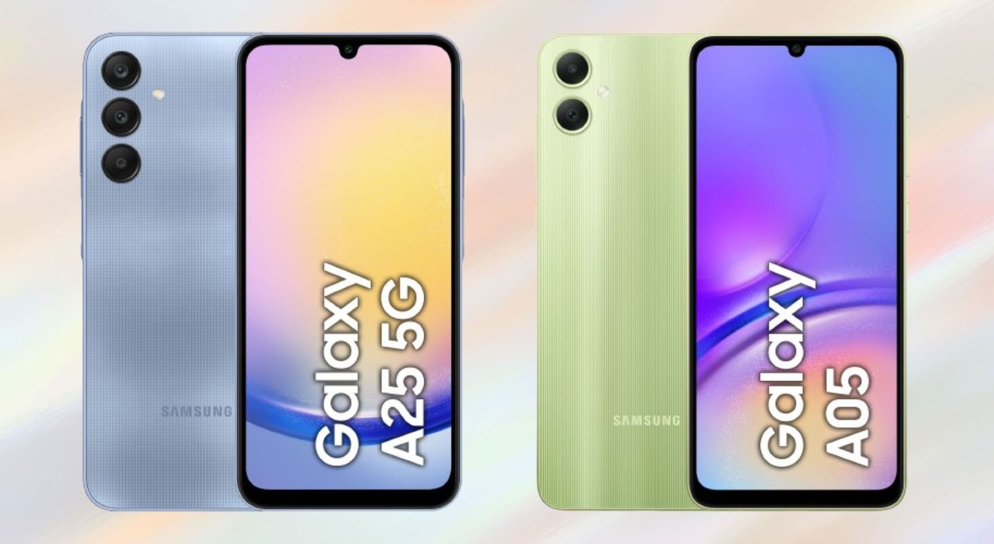 Samsung Galaxy A25 y Galaxy A05s