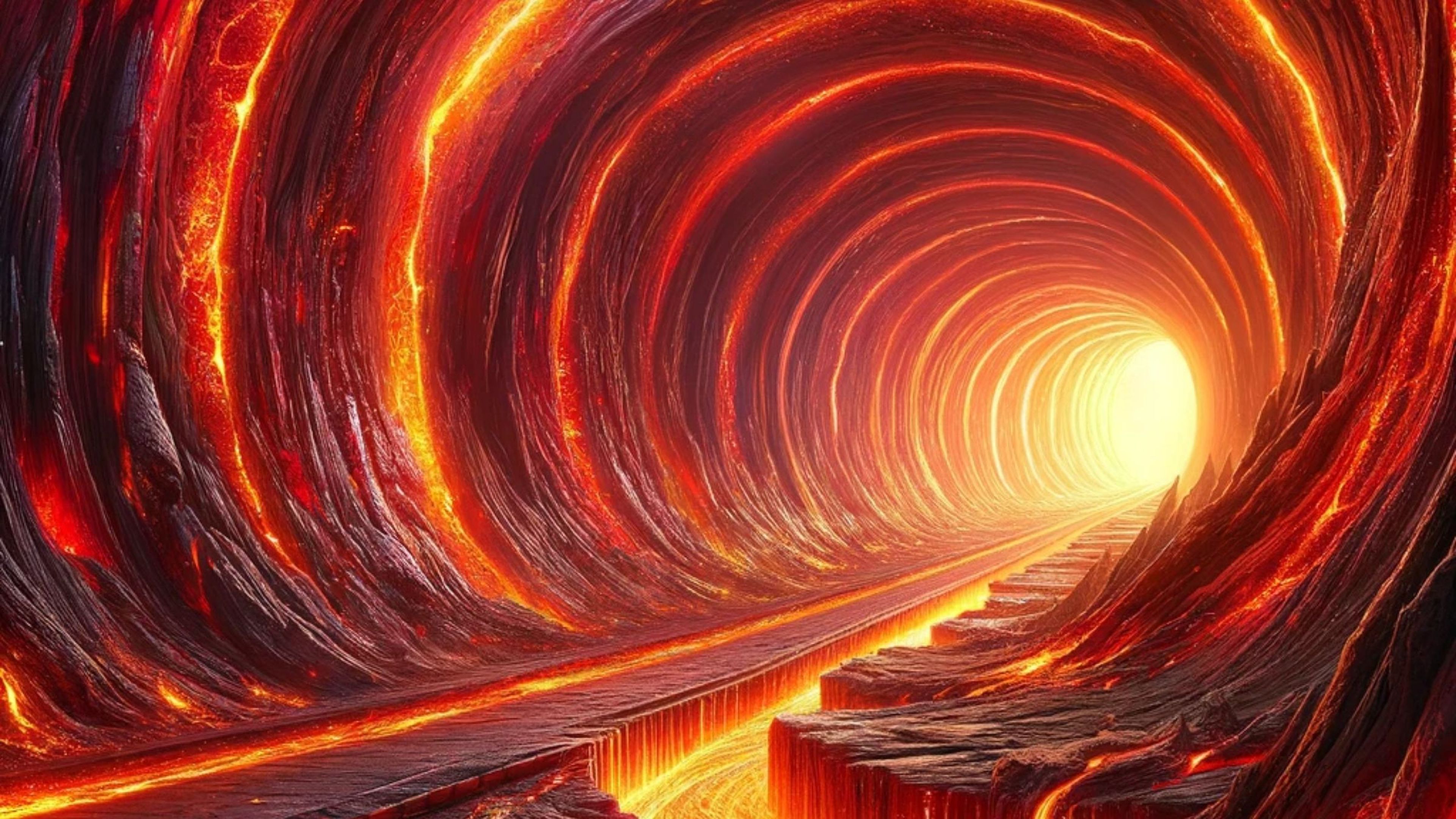 tunel lava centro de la tierra