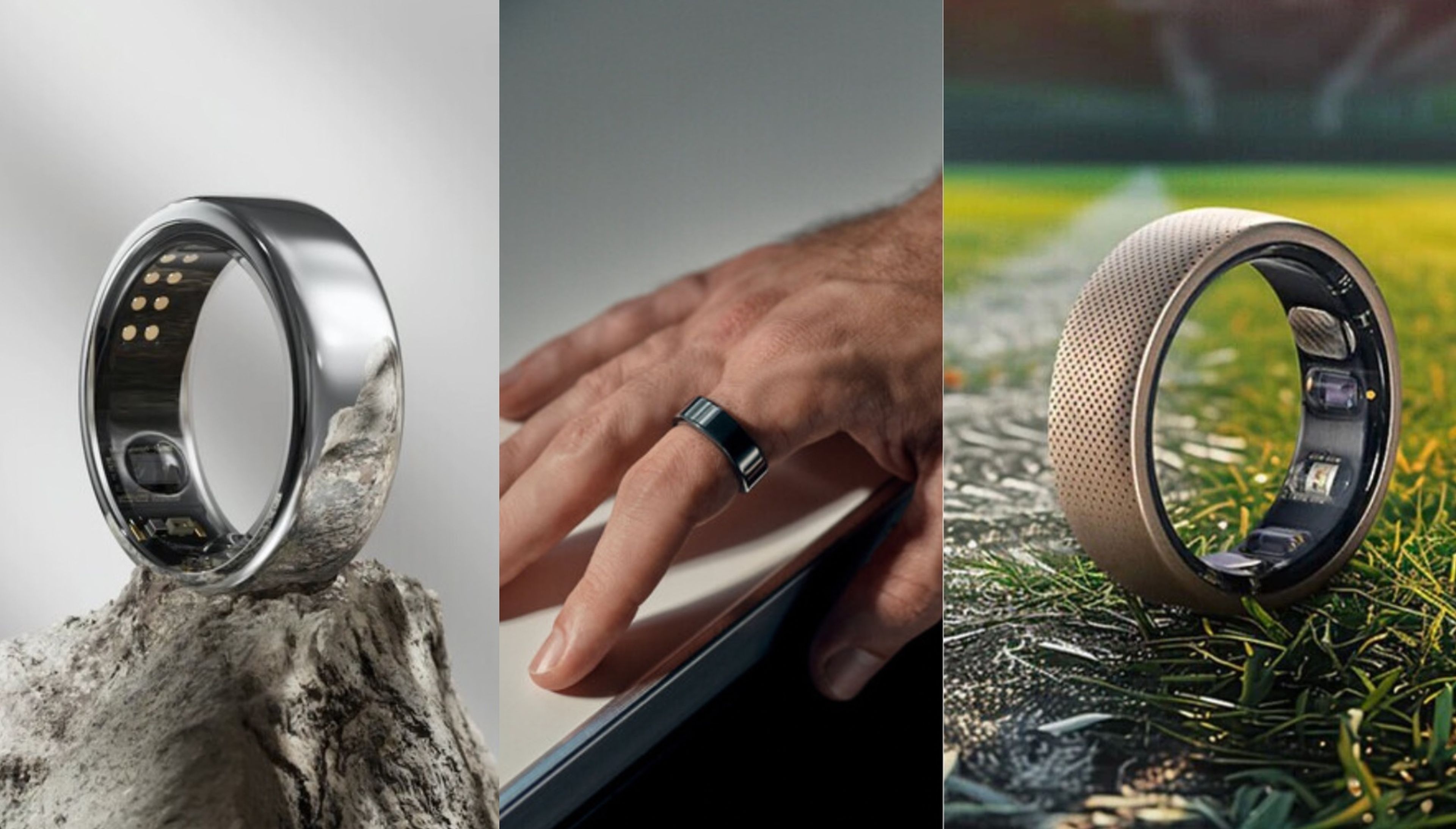 Samsung Galaxy Ring, Oura Gen3 y Amazfit Ring.