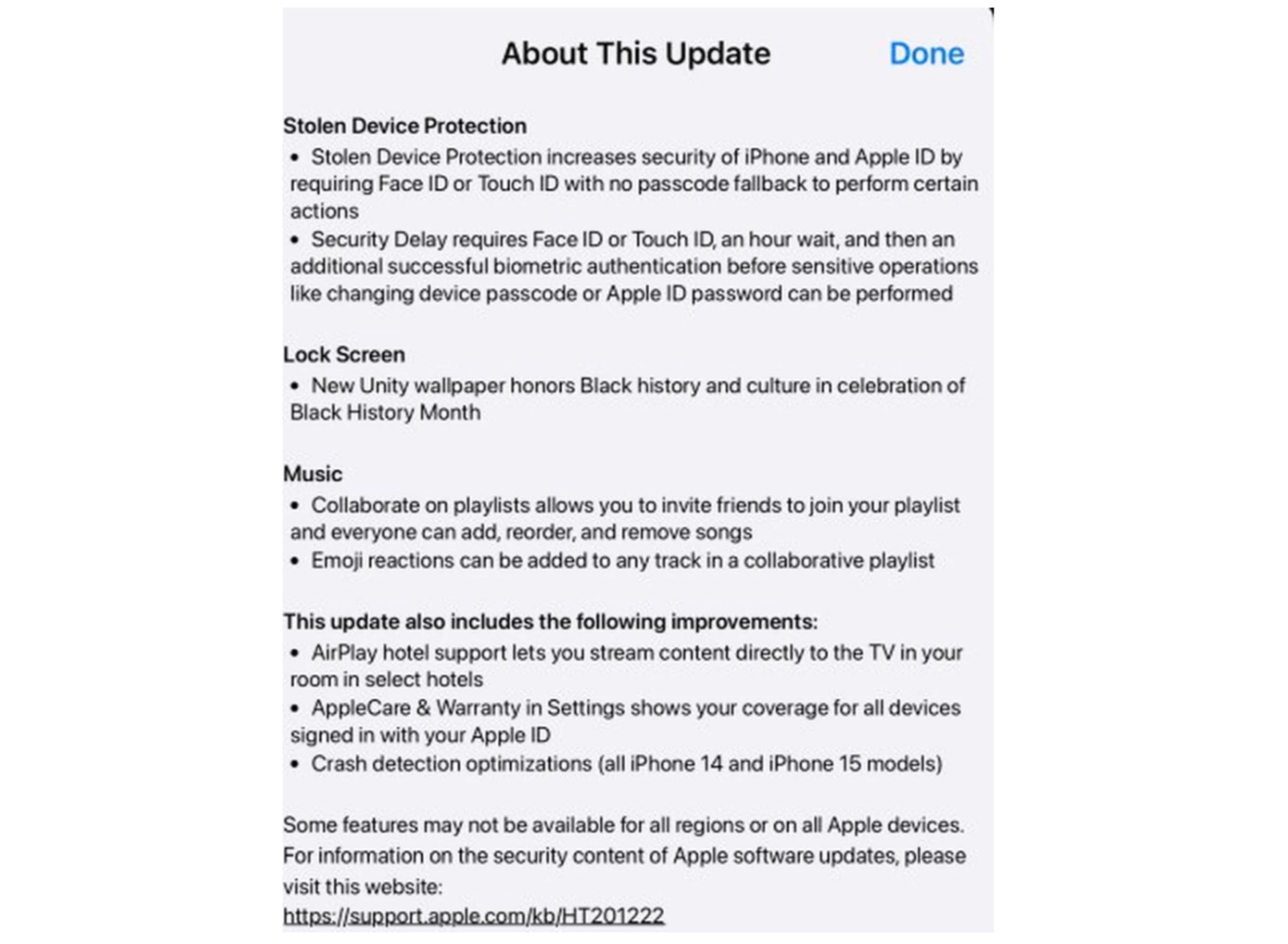 Apple actualización iOS 17.3