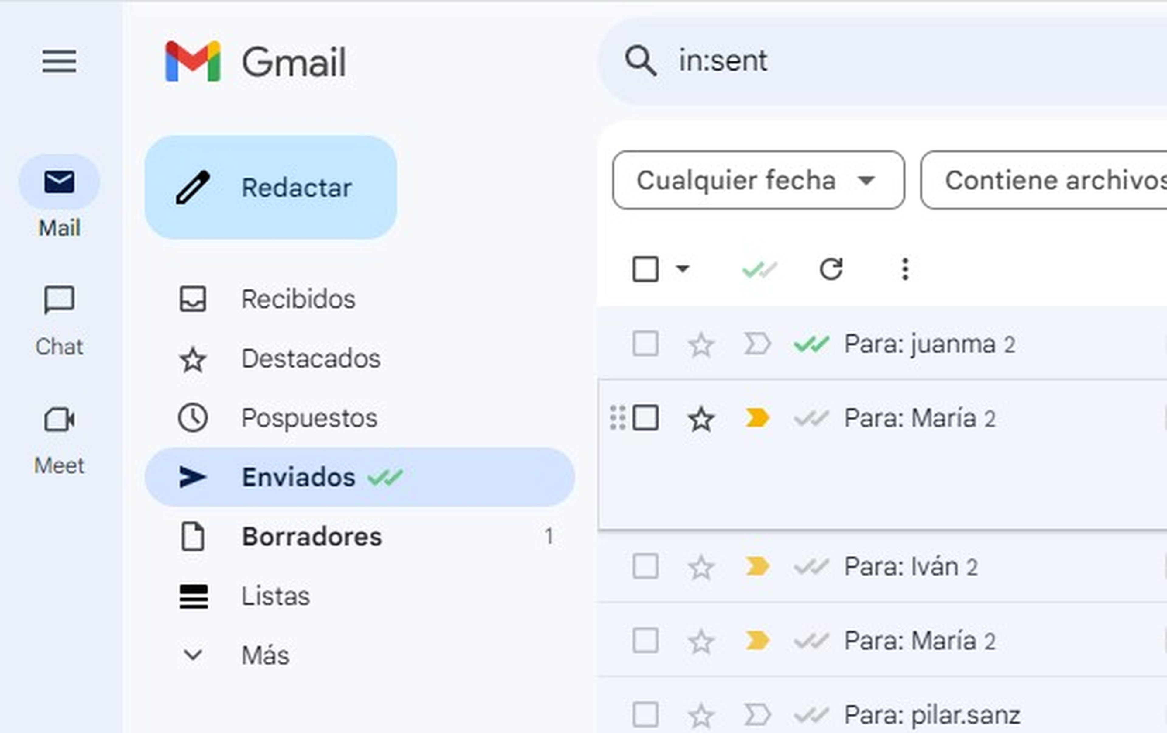 Doble check en Gmail