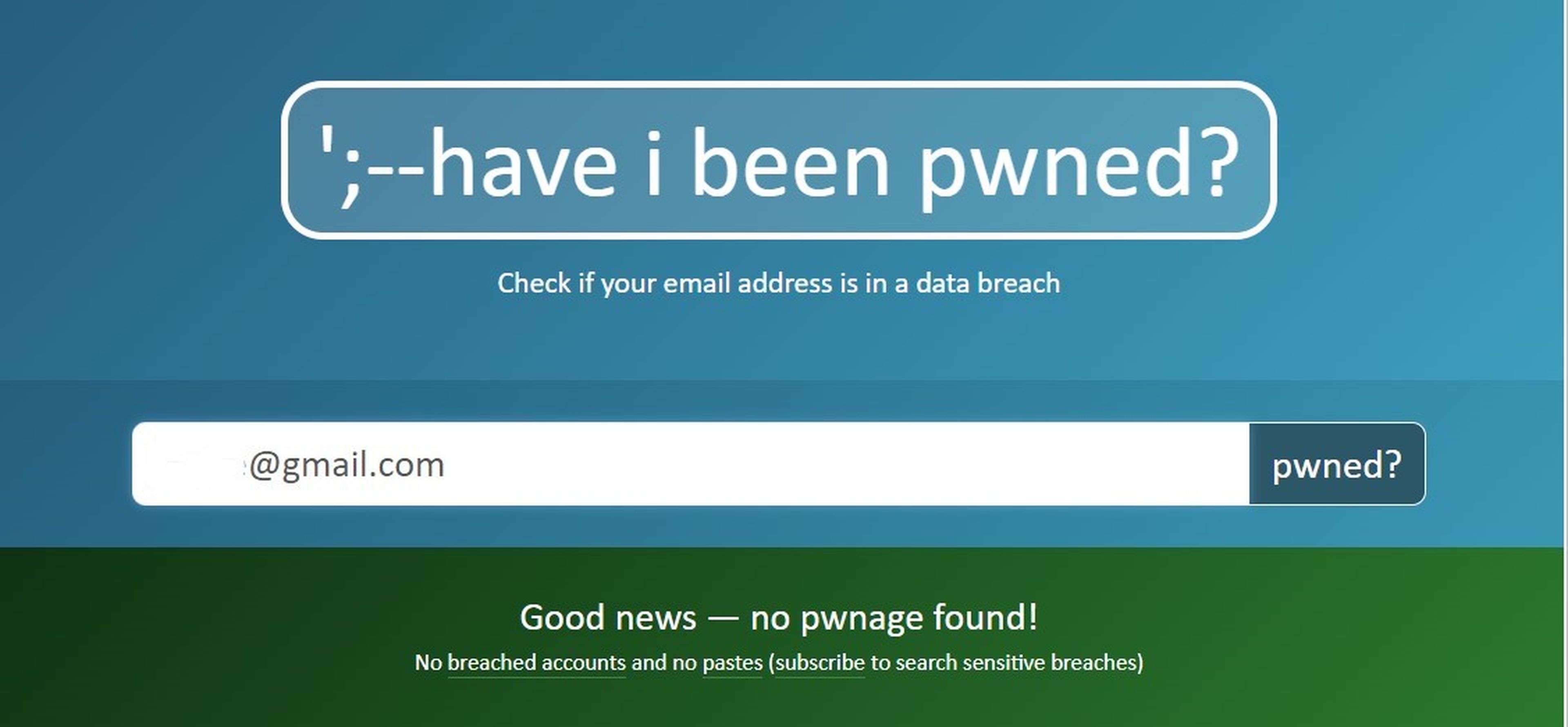 Have i been pwned?