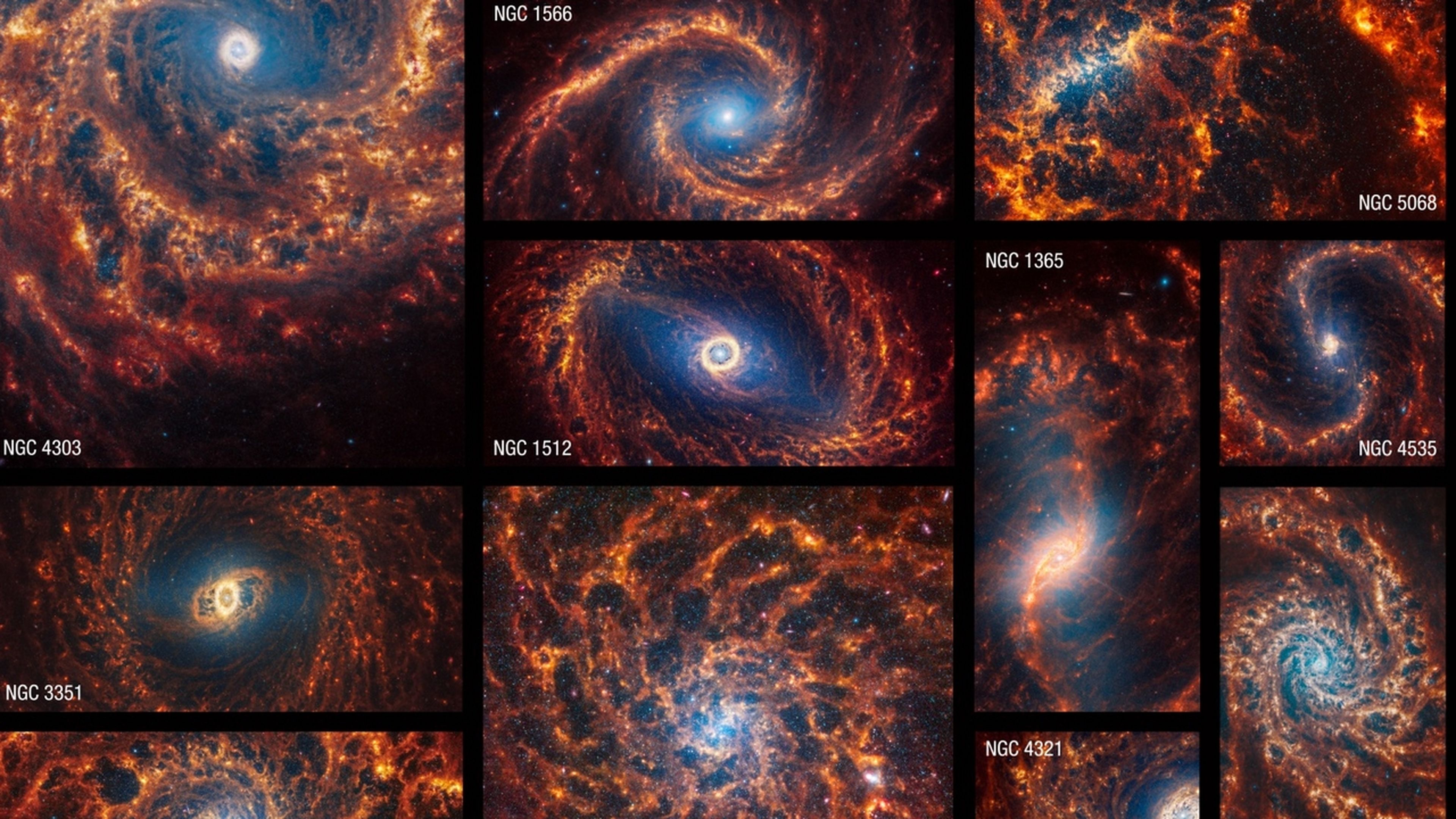 Un mosaico con 19 galaxias capturadas por el James Webb, como nunca las has visto