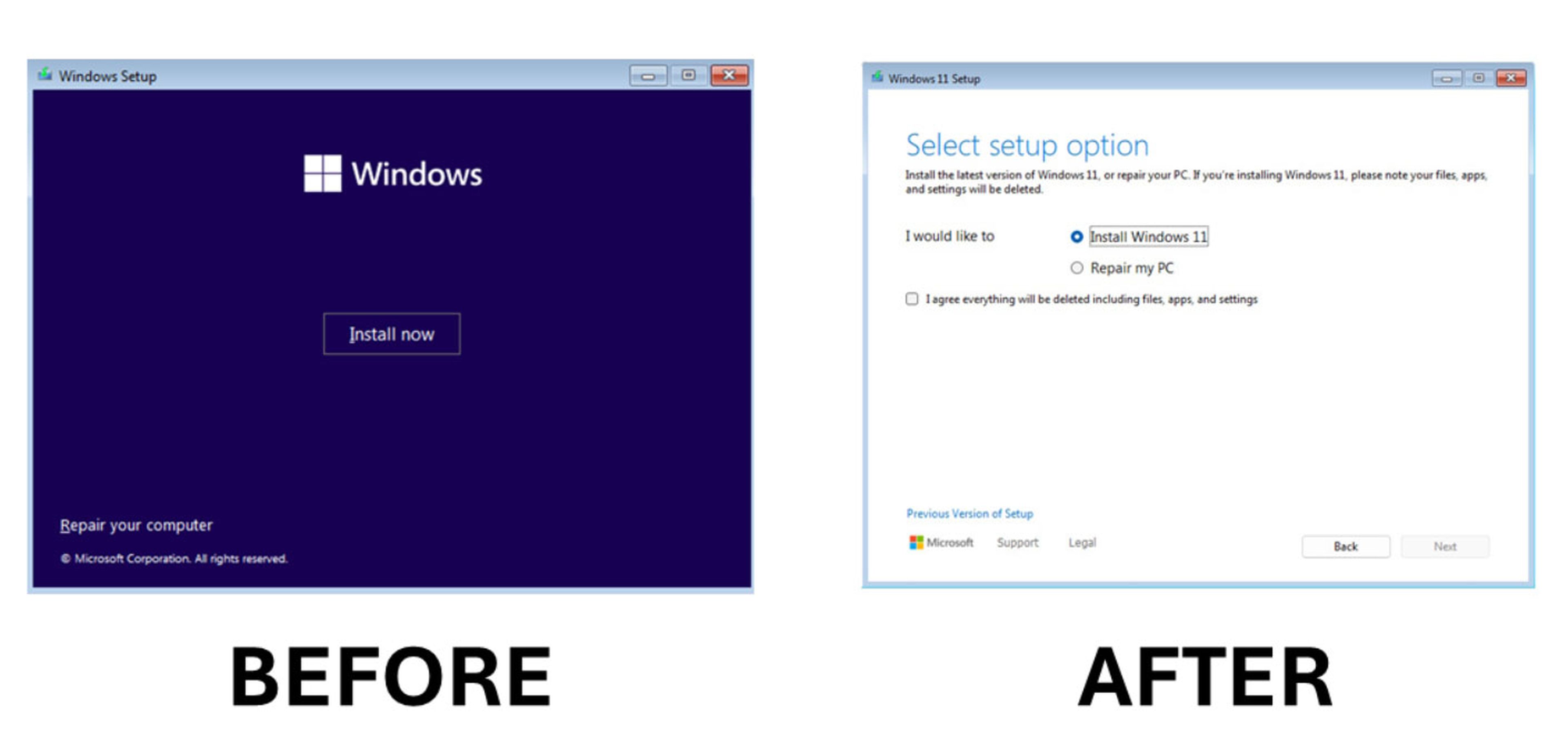 Nueva interfaz configuración Windows