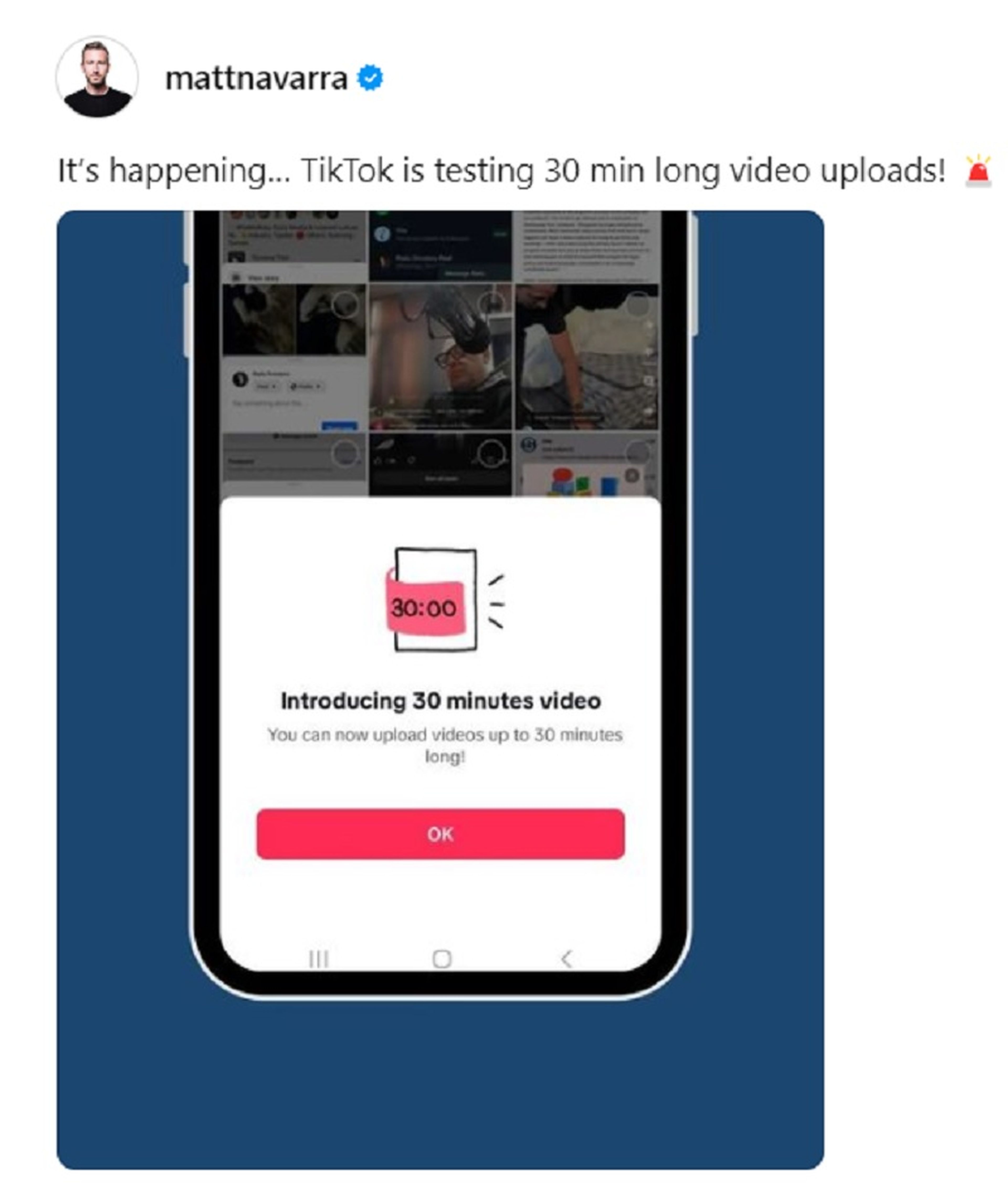 TikTok mira a Youtube: ¿son los vídeos de 30 minutos el futuro de la plataforma?