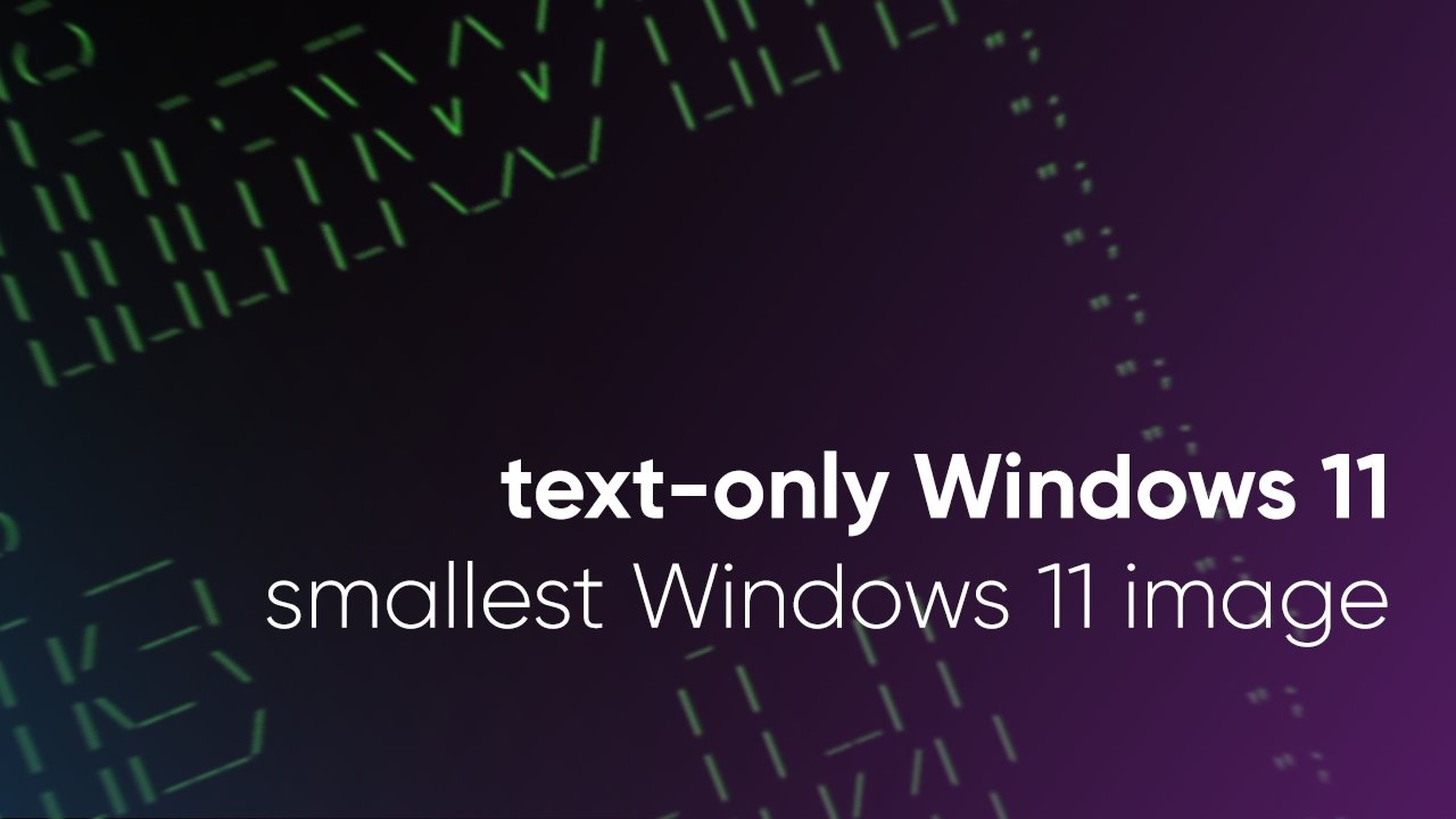 Tiny11 consigue que Windows 11 ocupe solo 100 MB, convirtiéndolo en MS-DOS 11