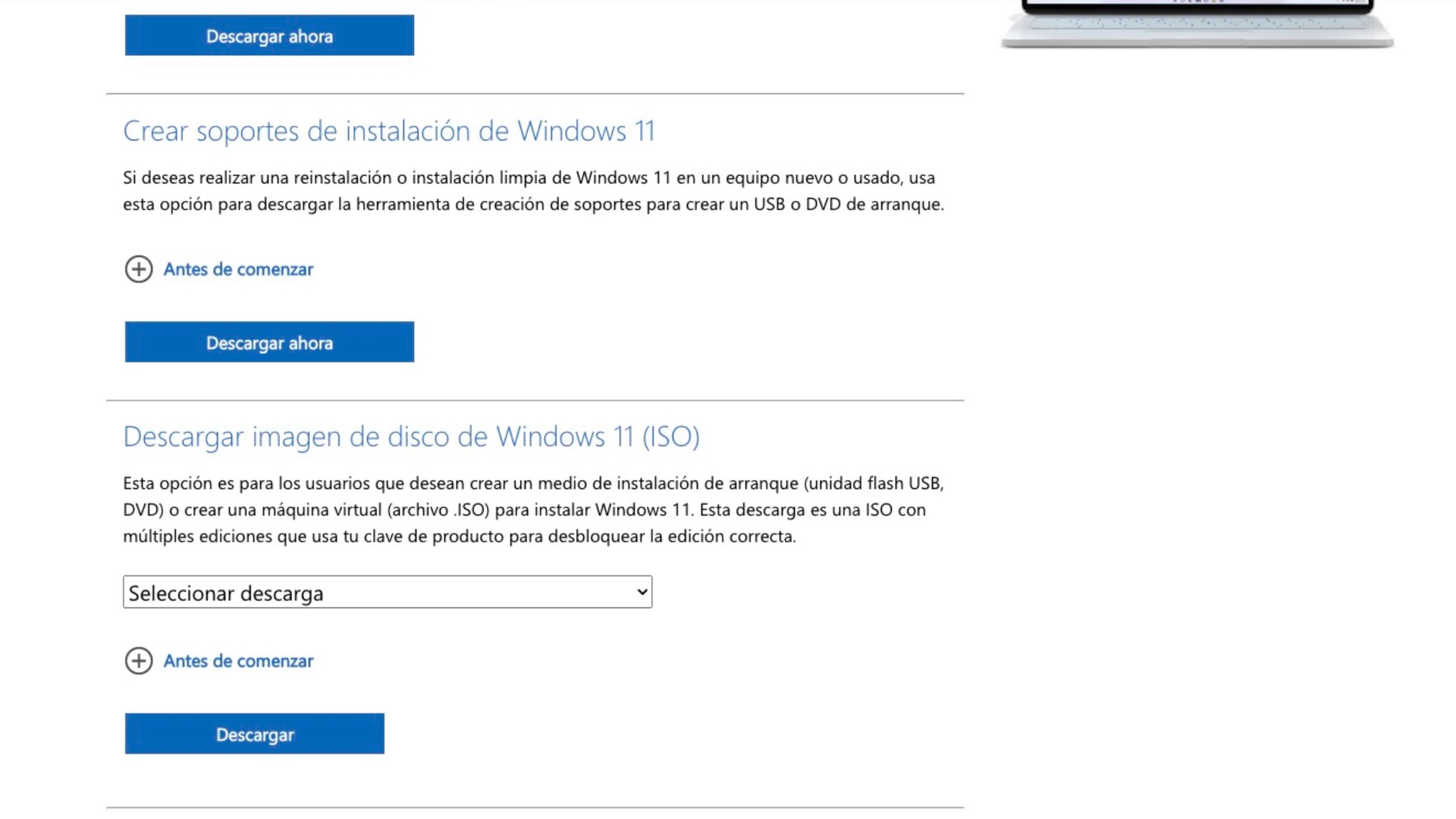 descarga una imagen ISO de Windows 11