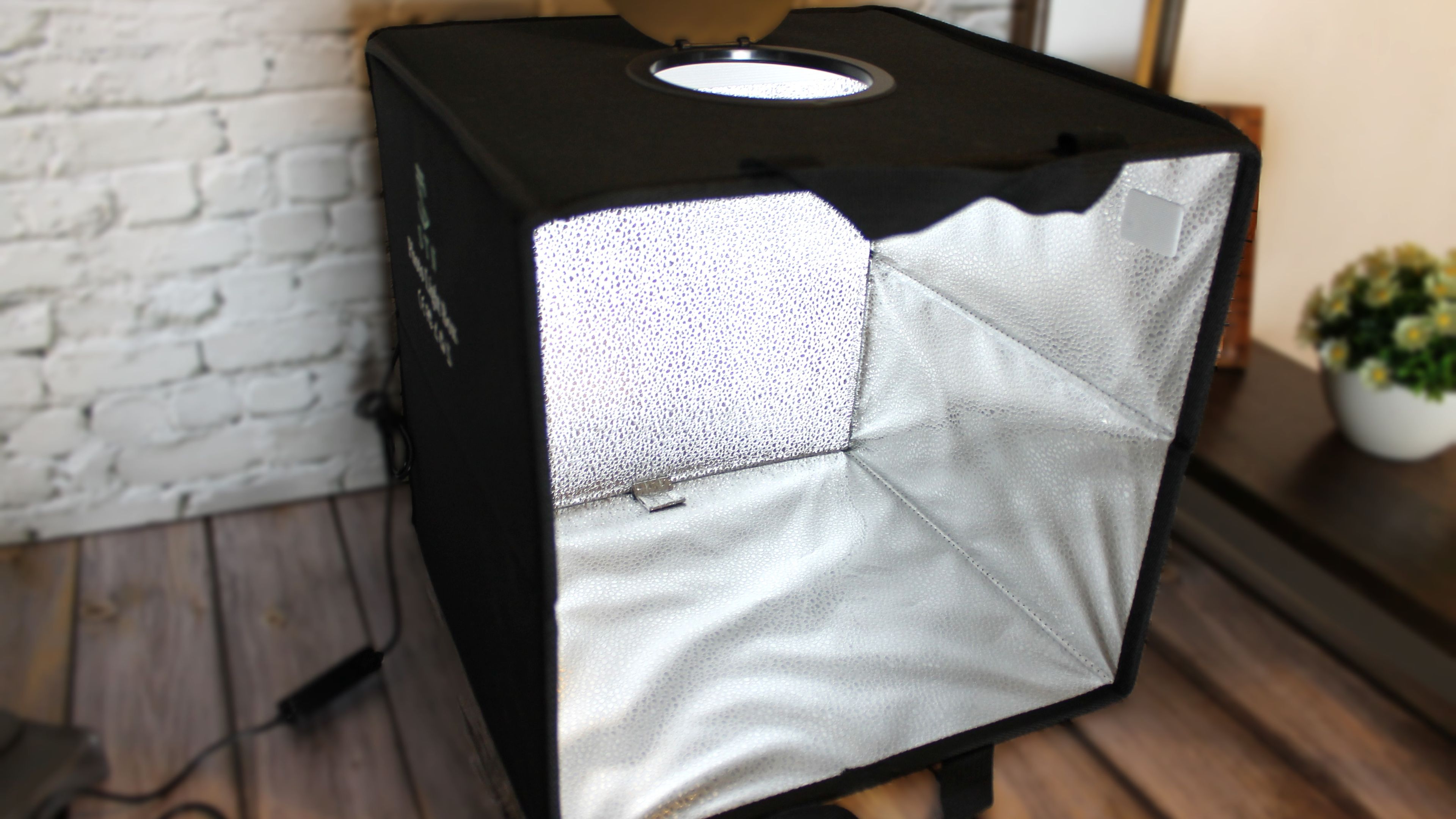 Caja de luz light box fotografía producto en casa