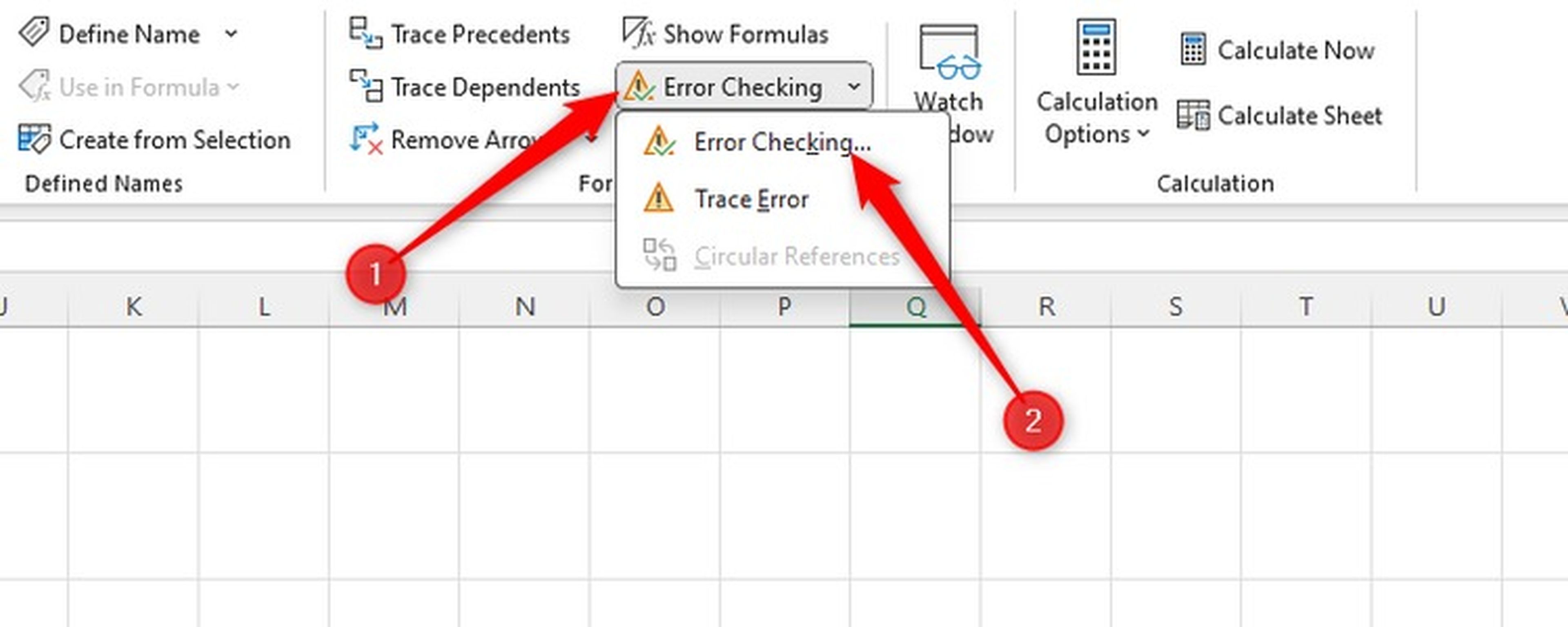 Error de fórmula en Excel