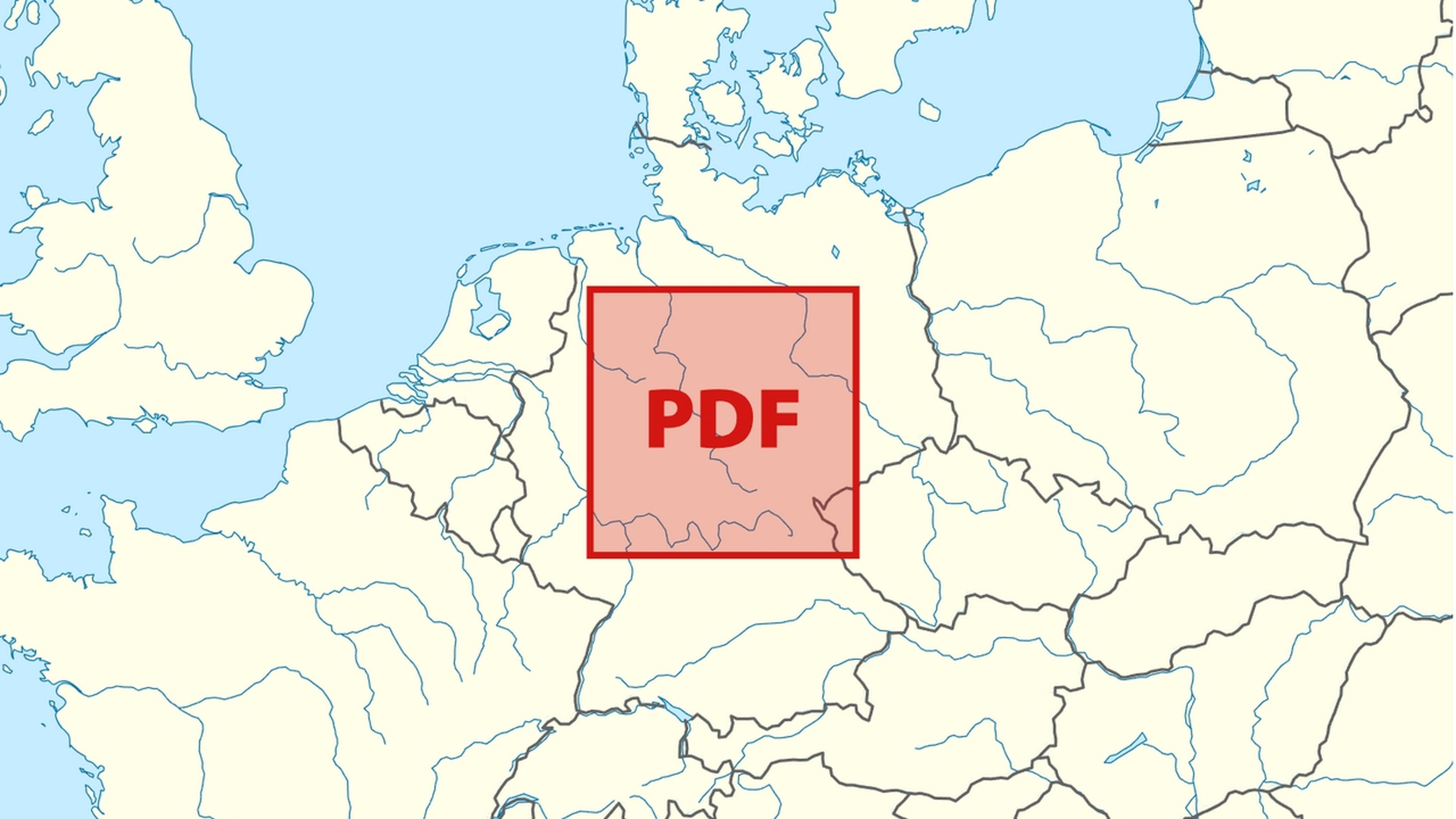 El PDF más grande que puedes crear ocupa la mitad de Alemania