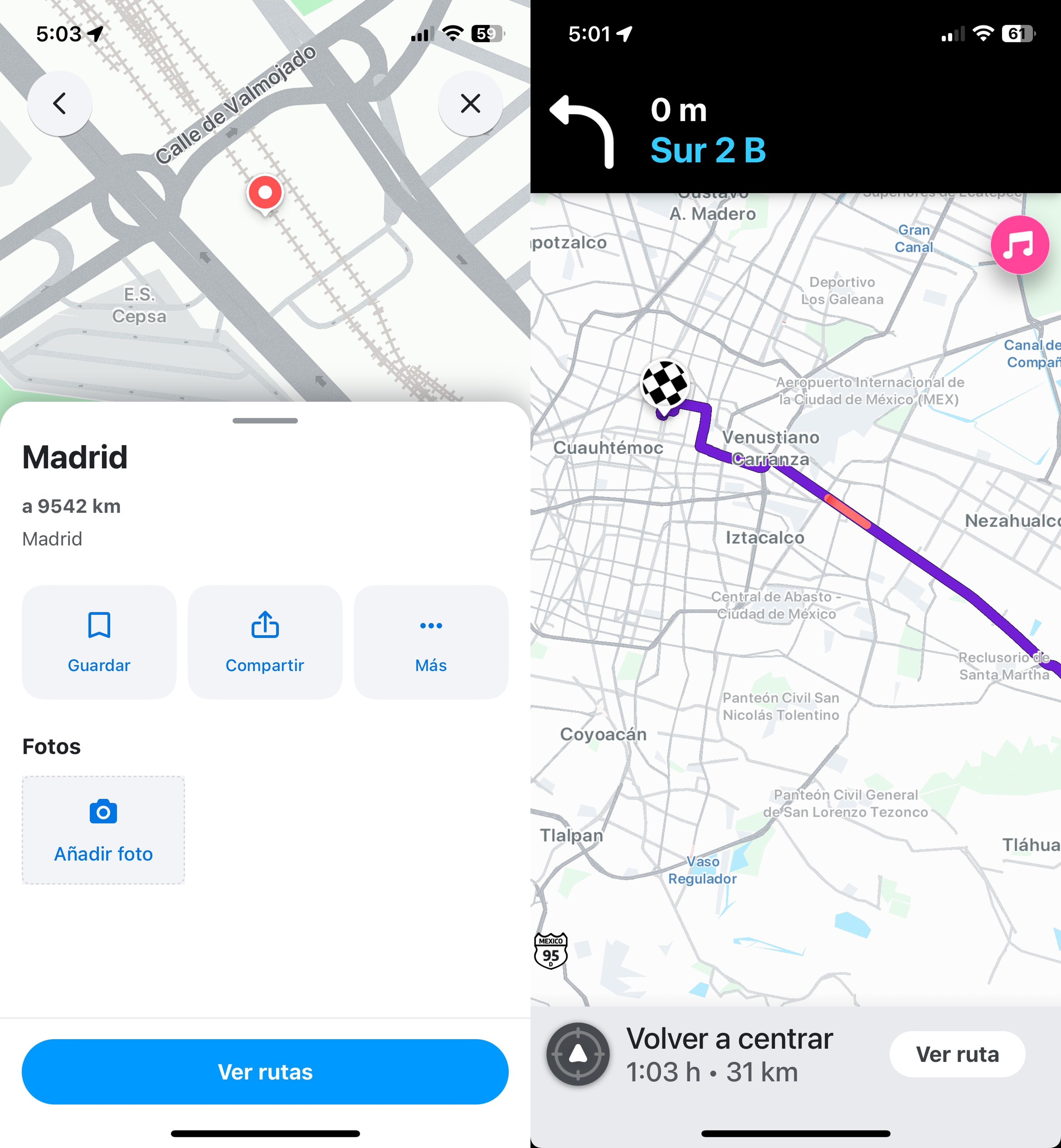 Establece una ruta para usar Waze sin conexión
