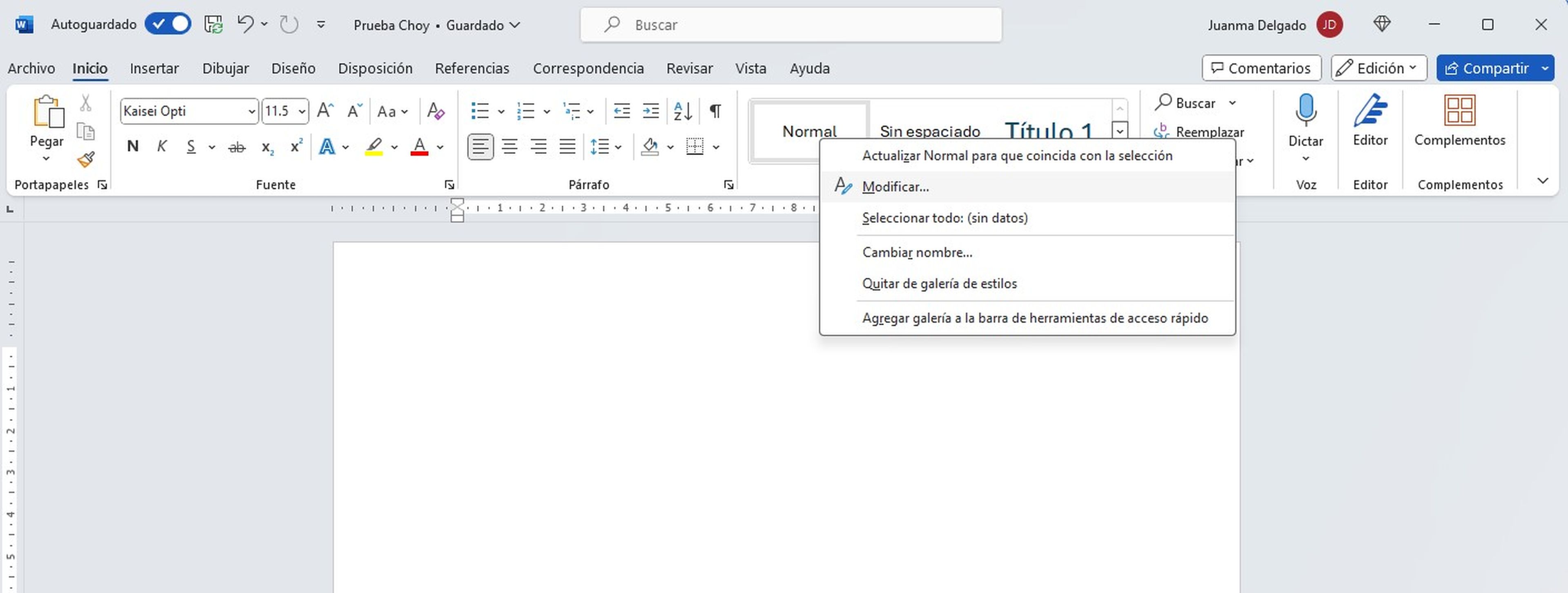 Estilos de Microsoft Word