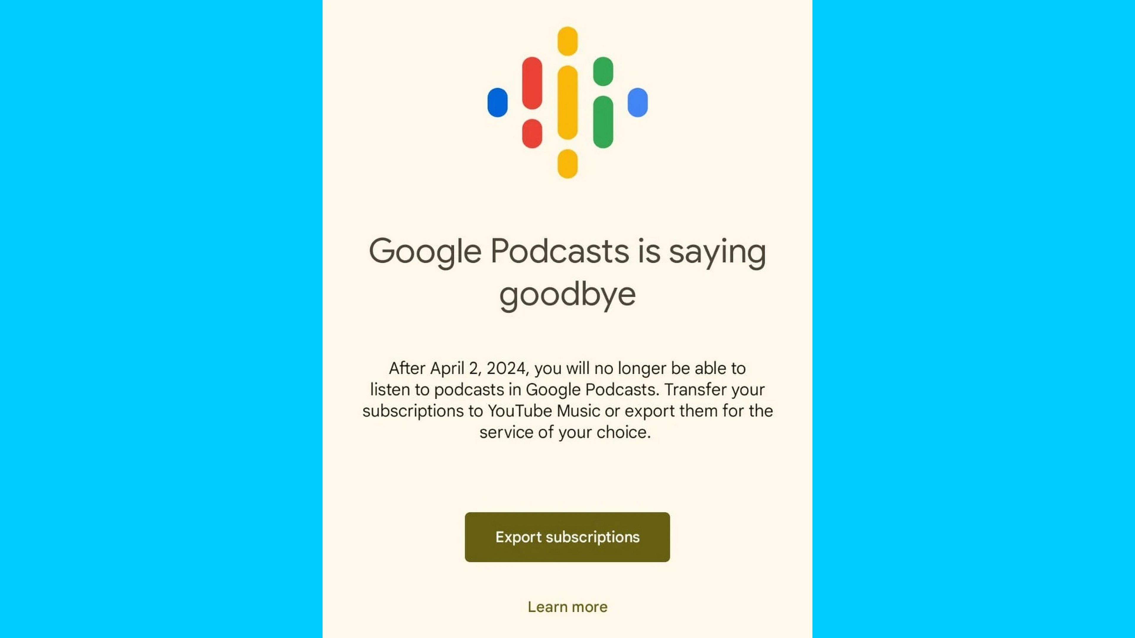 Google Podcasts cierra