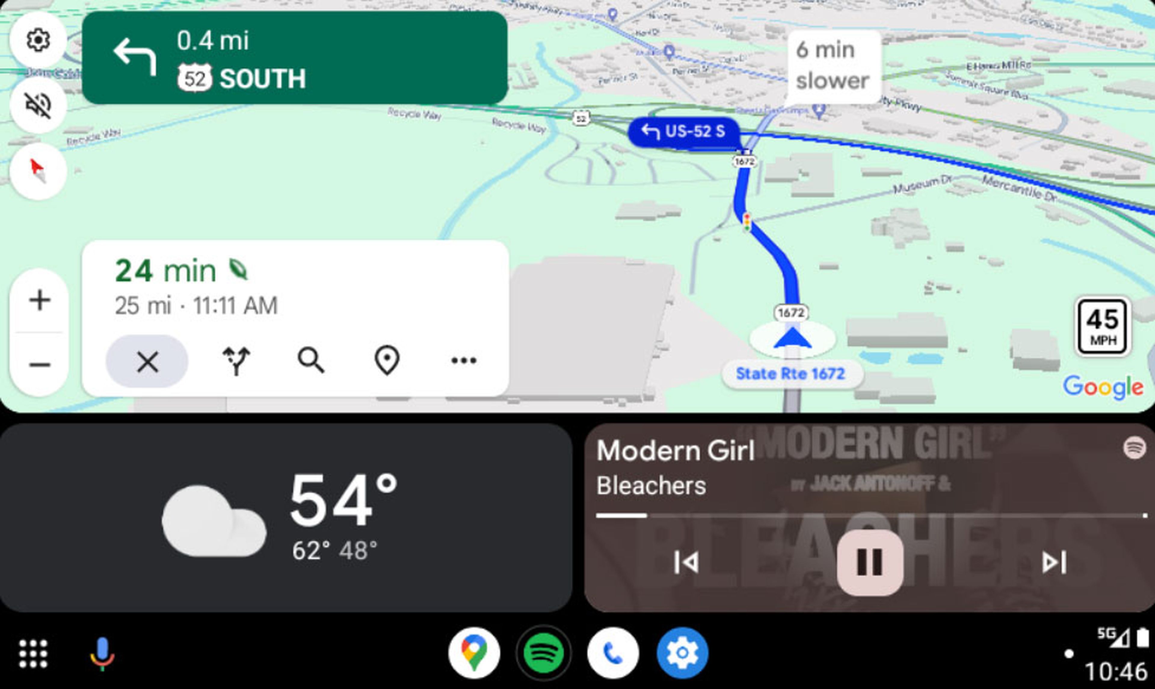 Ligero cambio de diseño en Google Maps en Android Auto
