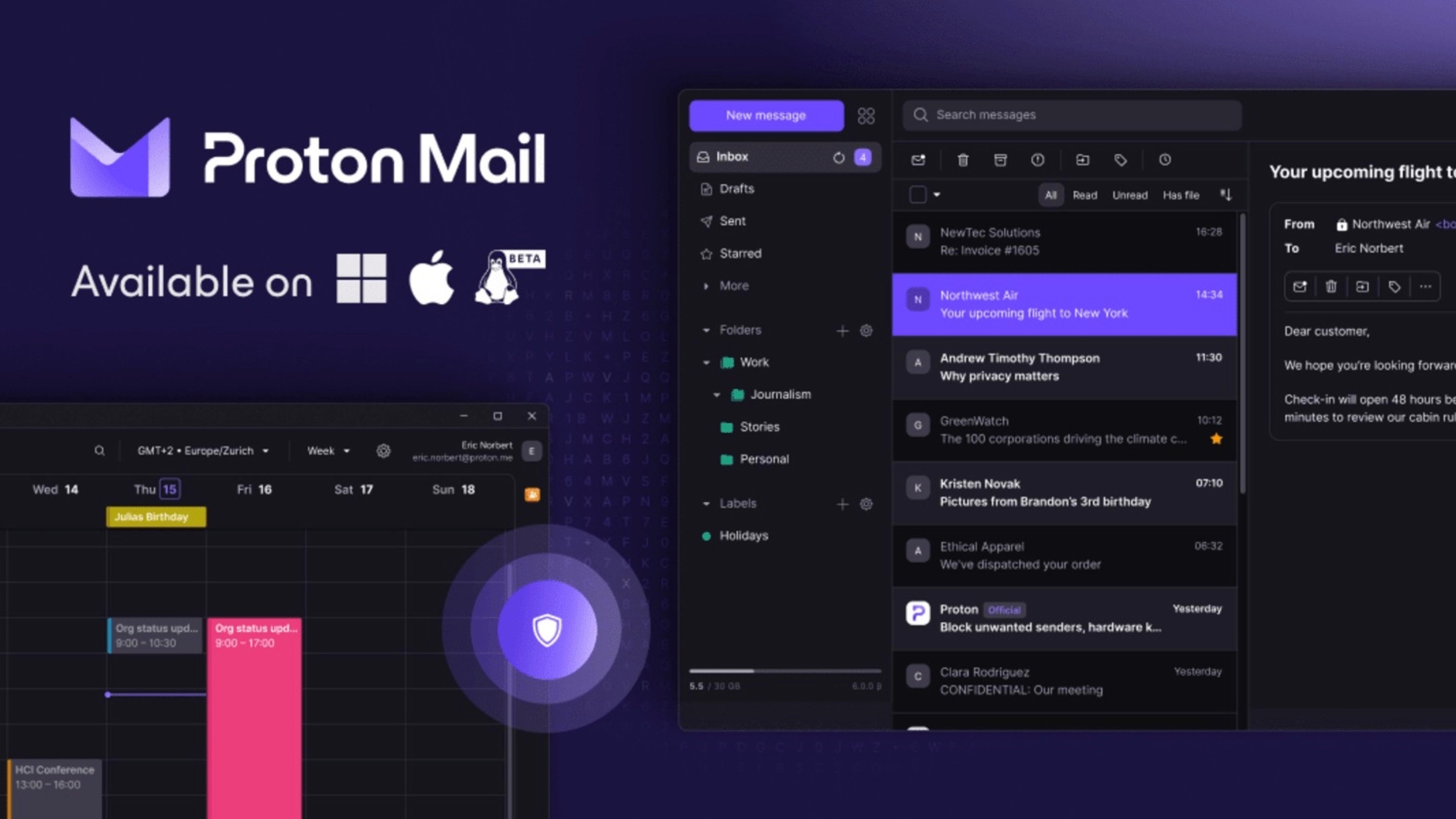 Proton Mail para WIndows y Mac