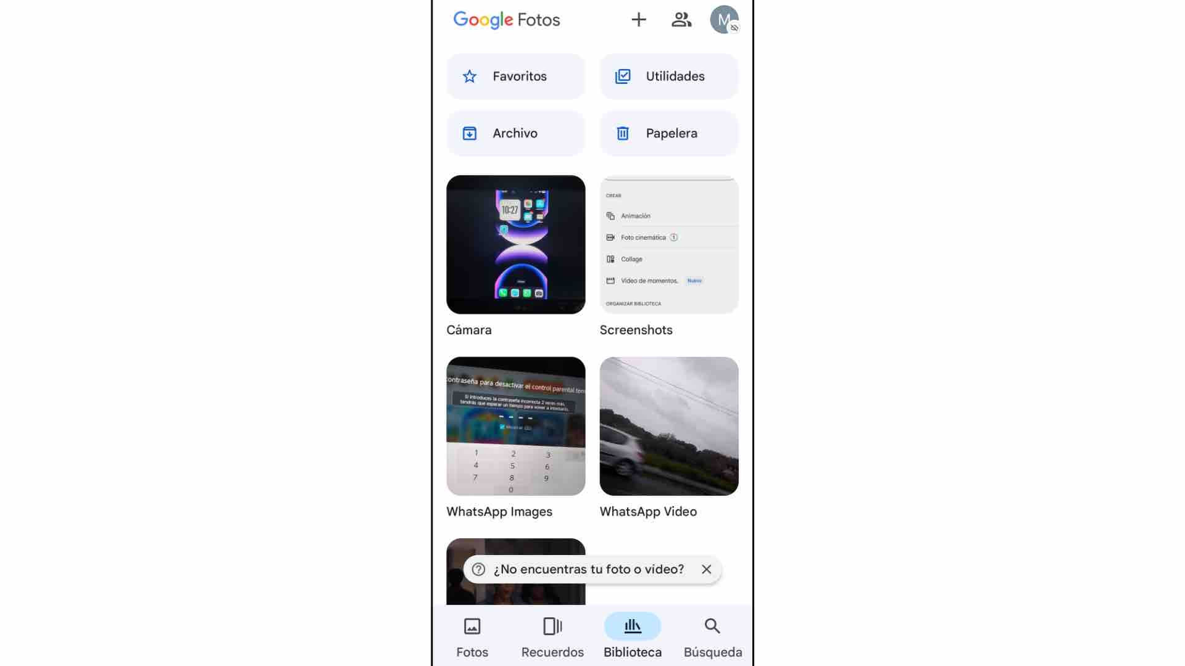 Sincronizar la galería del móvil con Google Fotos