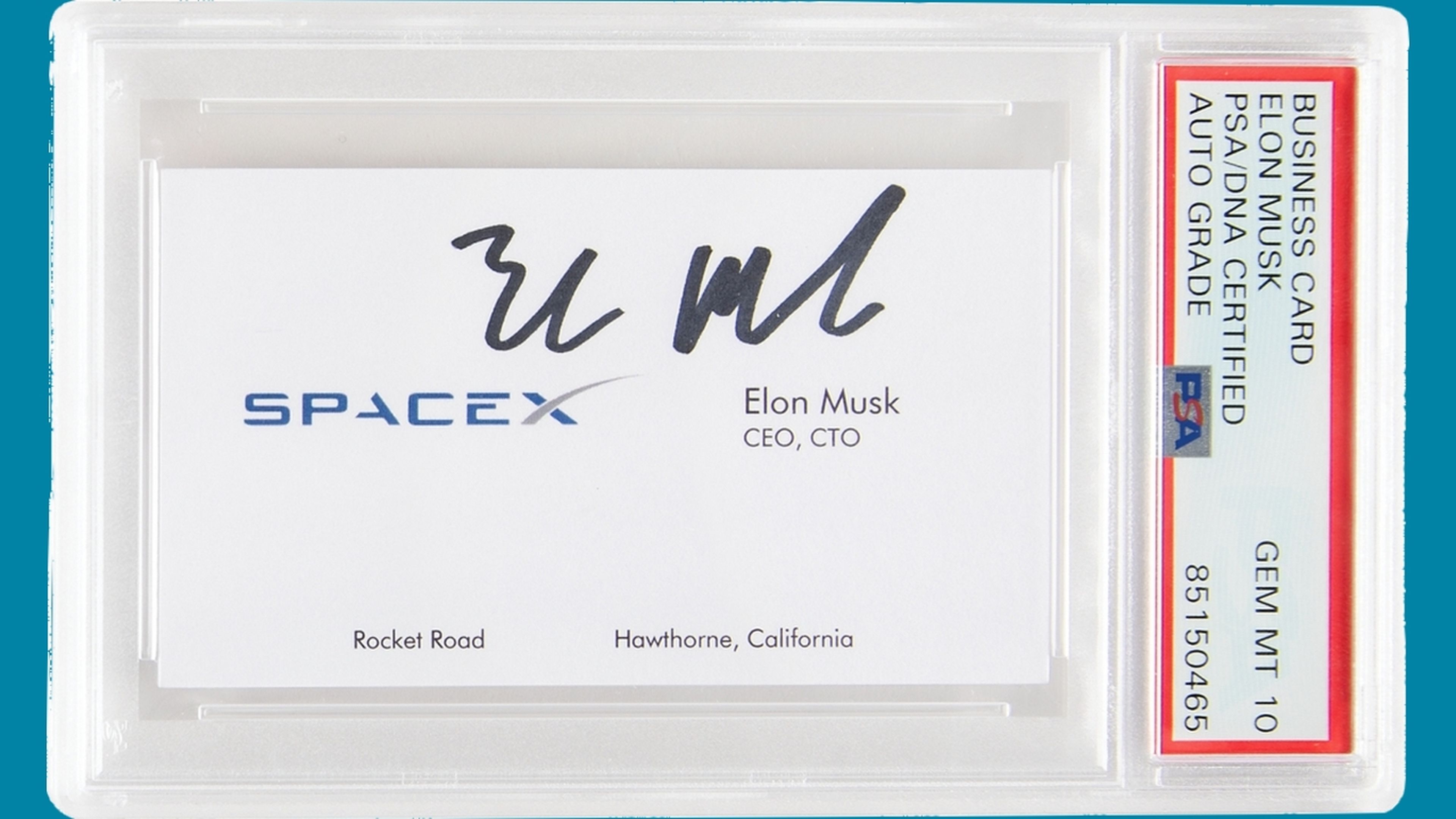 Tarjeta de visita Elon Musk
