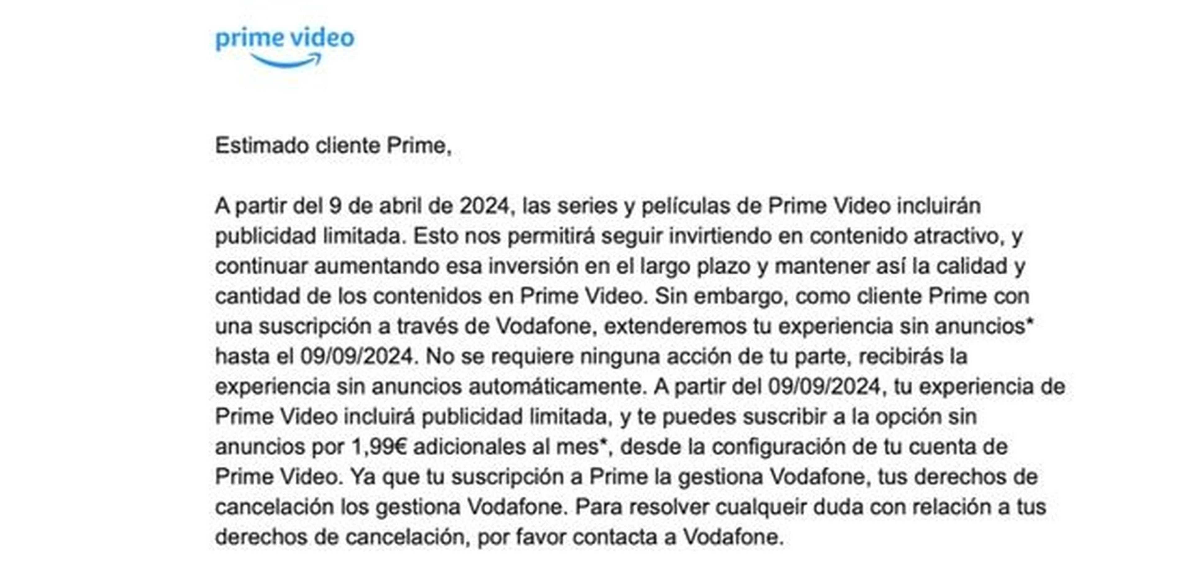 Amazon Prime Video sin anuncios