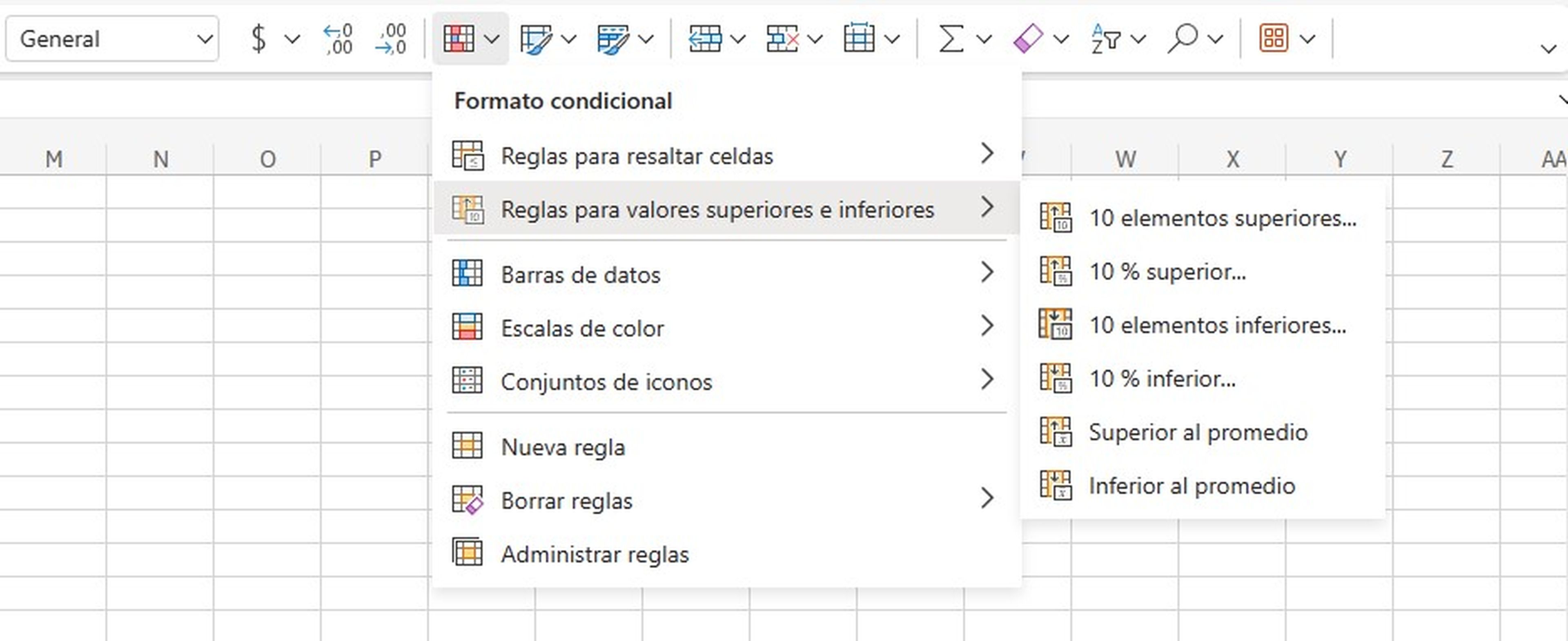 ¿Cómo acceder a la herramienta de formato condicional?