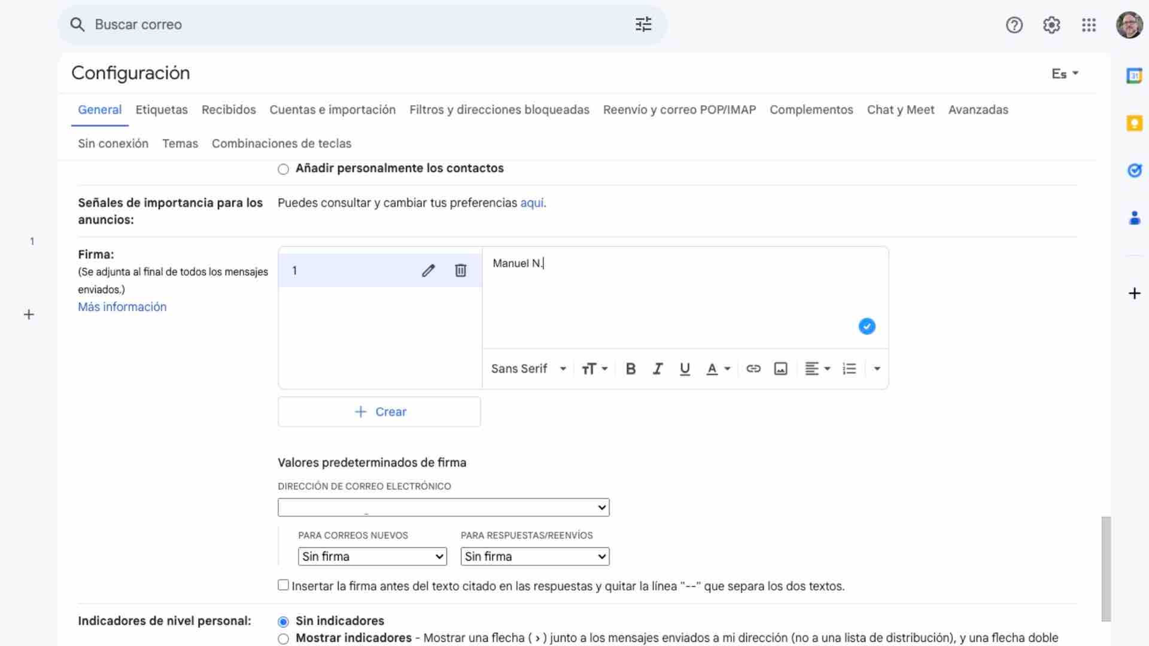 Cómo crear y cambiar una firma de los correos de Gmail en el ordenador