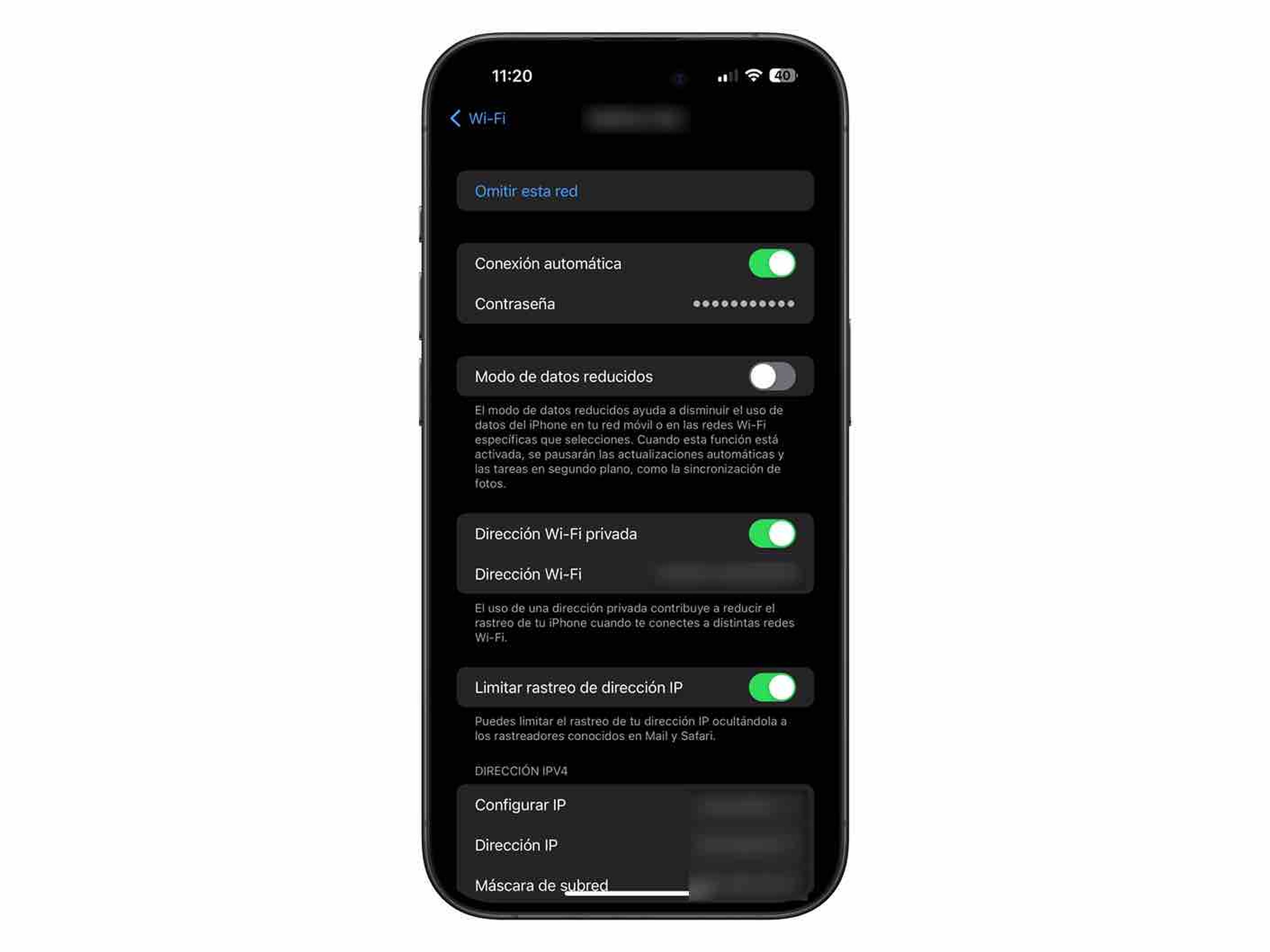 Cómo ver la contraseña del WiFi en un iPhone