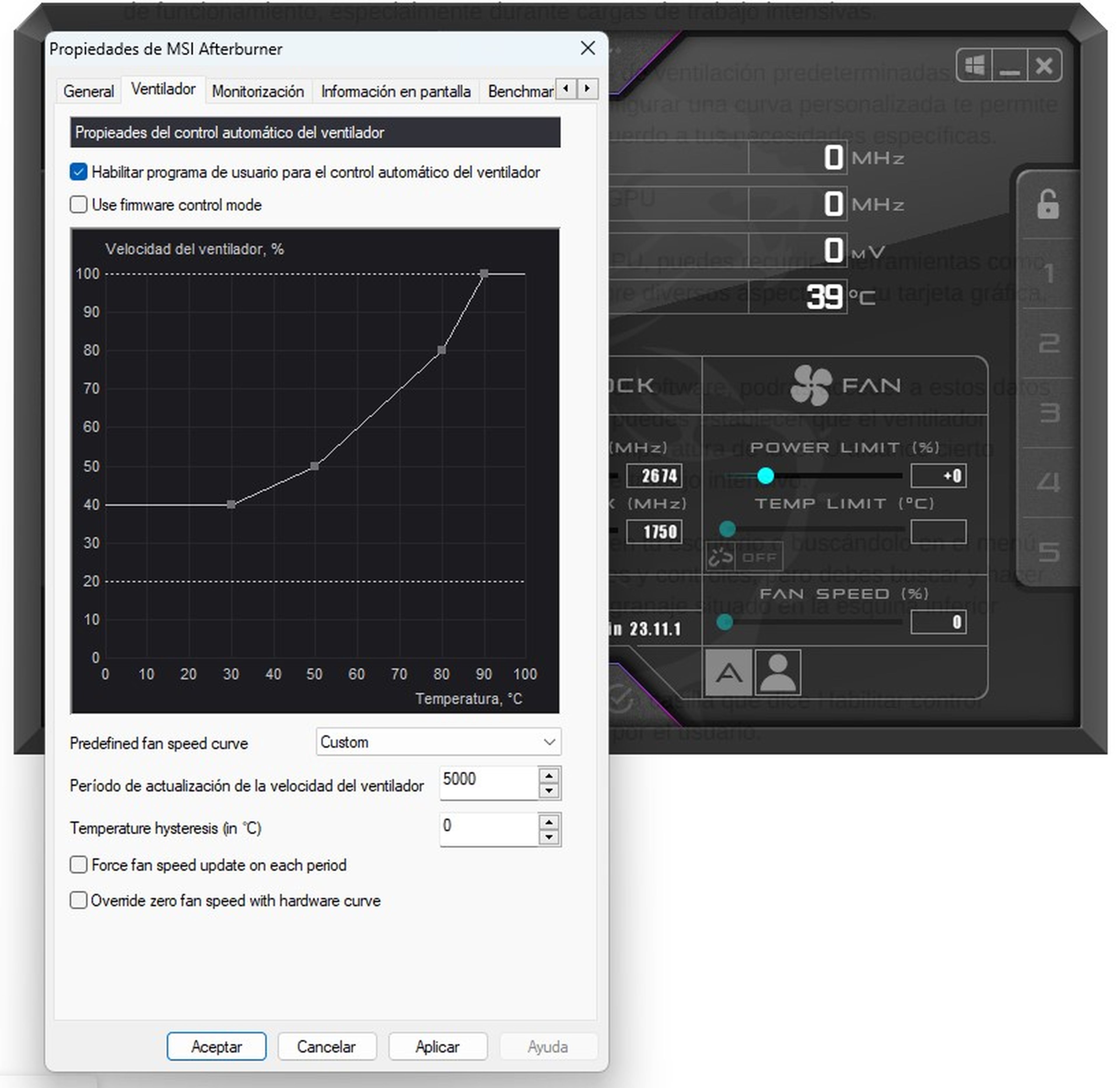 Ventilation curve