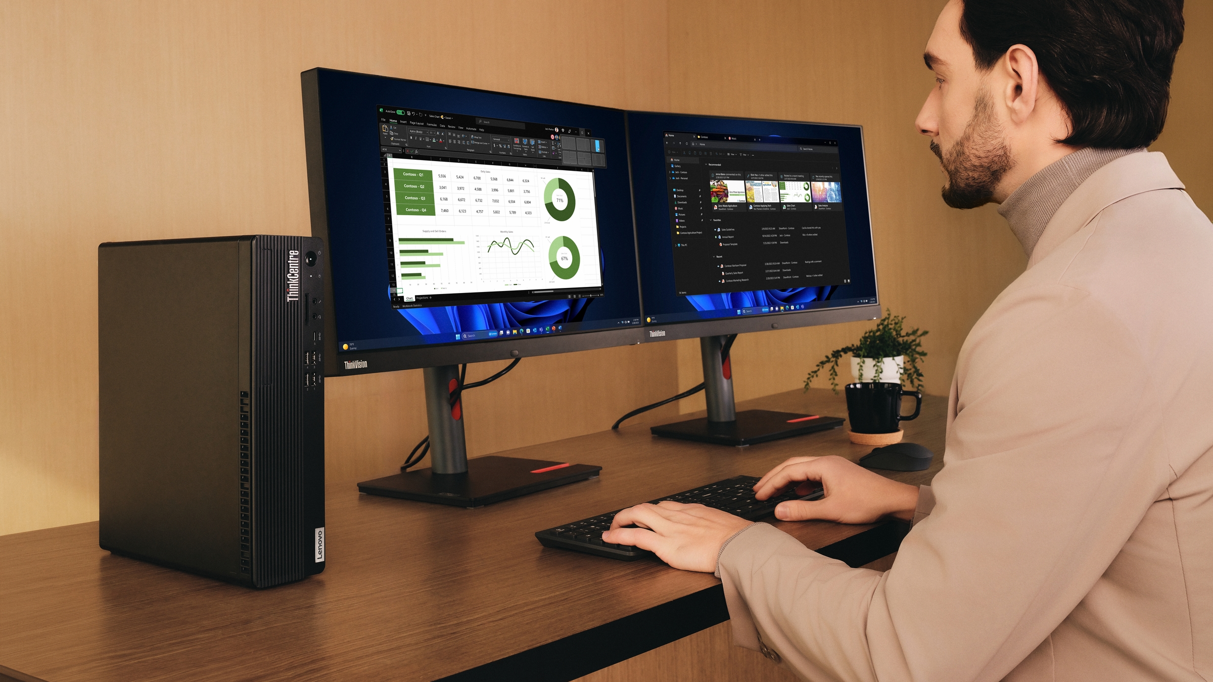 Windowsデスクトップ Lenovo ThinkCentre M75t  Ryzen7PRO 4750G Lenovo ThinkCentre M75t Ryzen7PRO 4750G