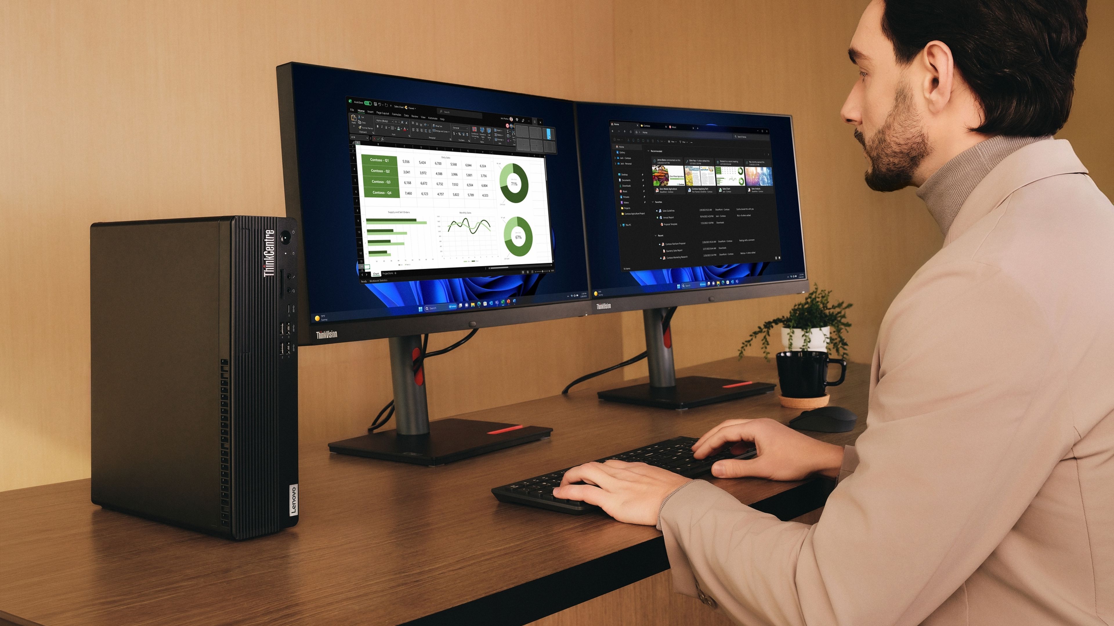 Lenovo ThinkCentre, los nuevos PC de sobremesa con IA estrenan los procesadores AMD Ryzen PRO 8000