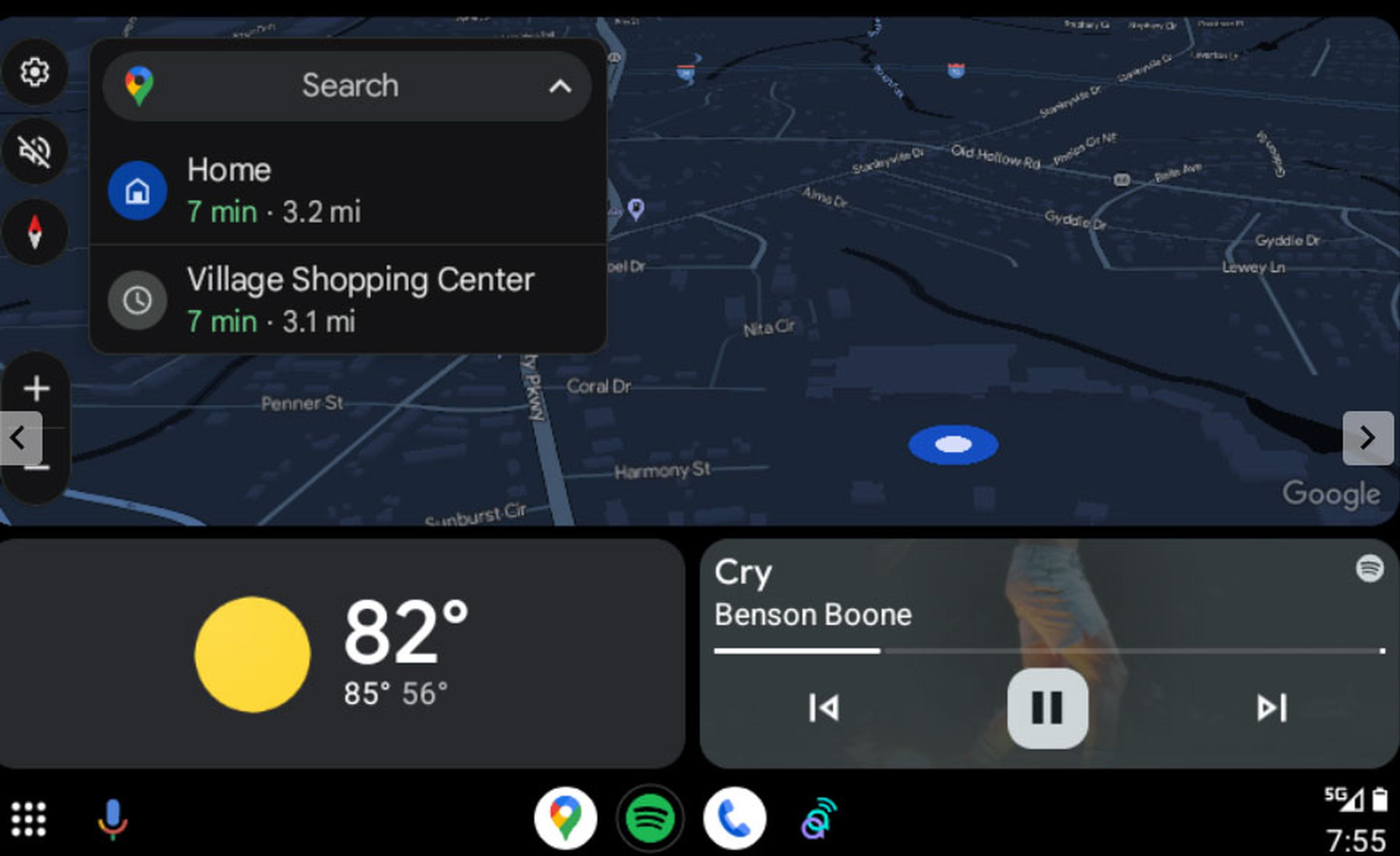 Rediseño de iconos de Google Maps en Android Auto