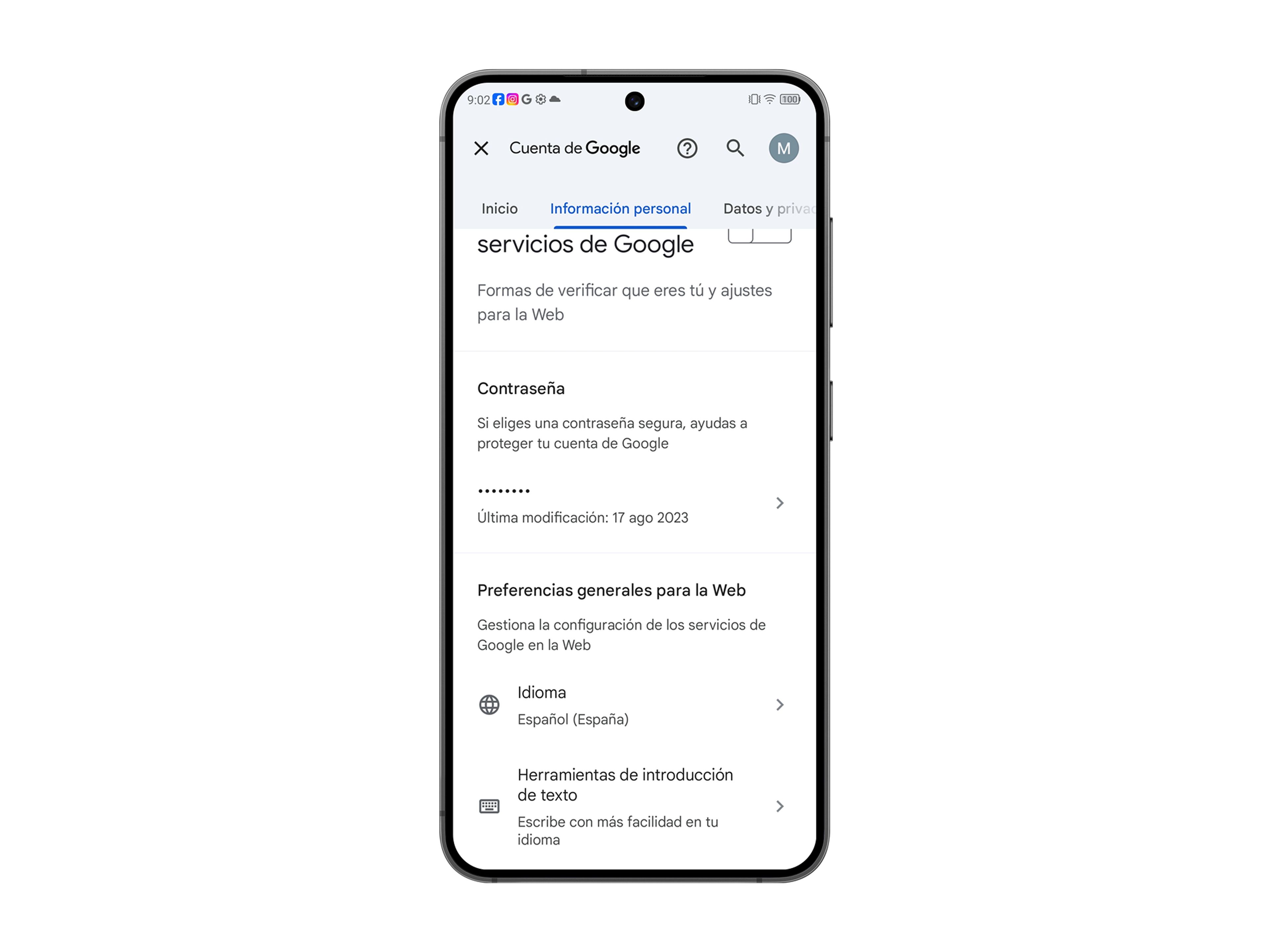 Cómo cambiar la contraseña de Google en Android