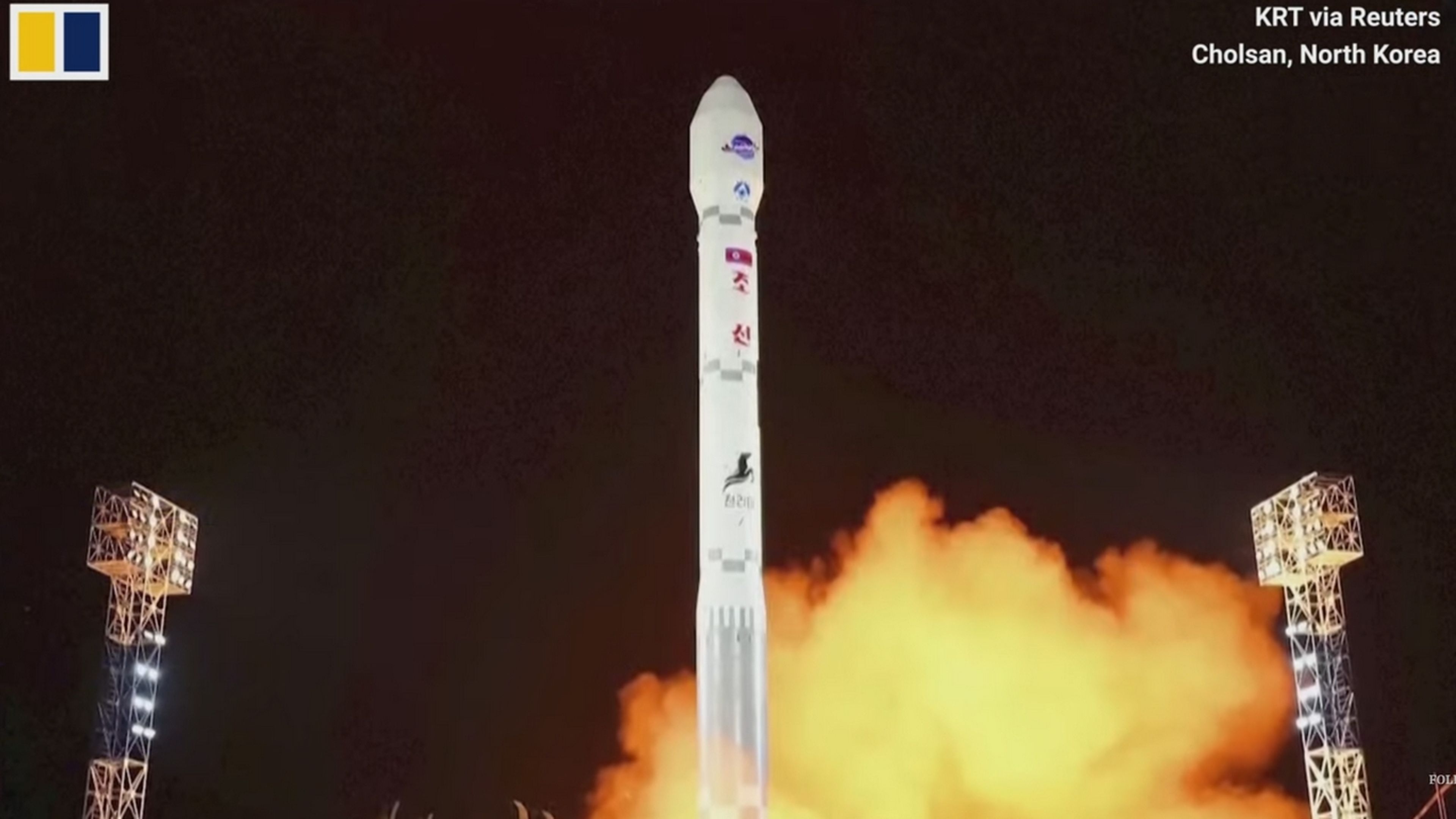 Así explotó el cohete que transportaba el satélite espía de Corea del Norte