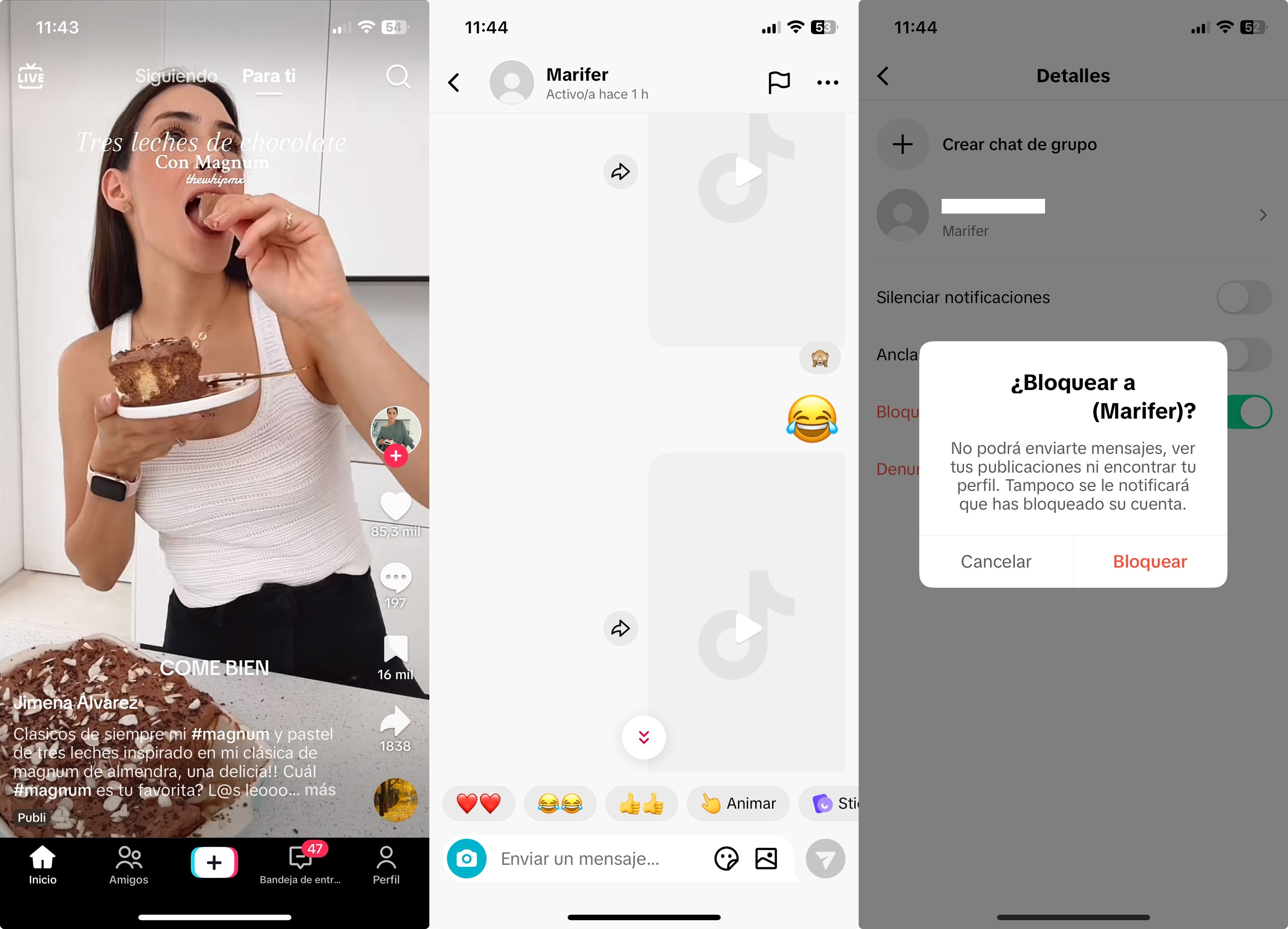 Pasos para bloquear a una persona en TikTok