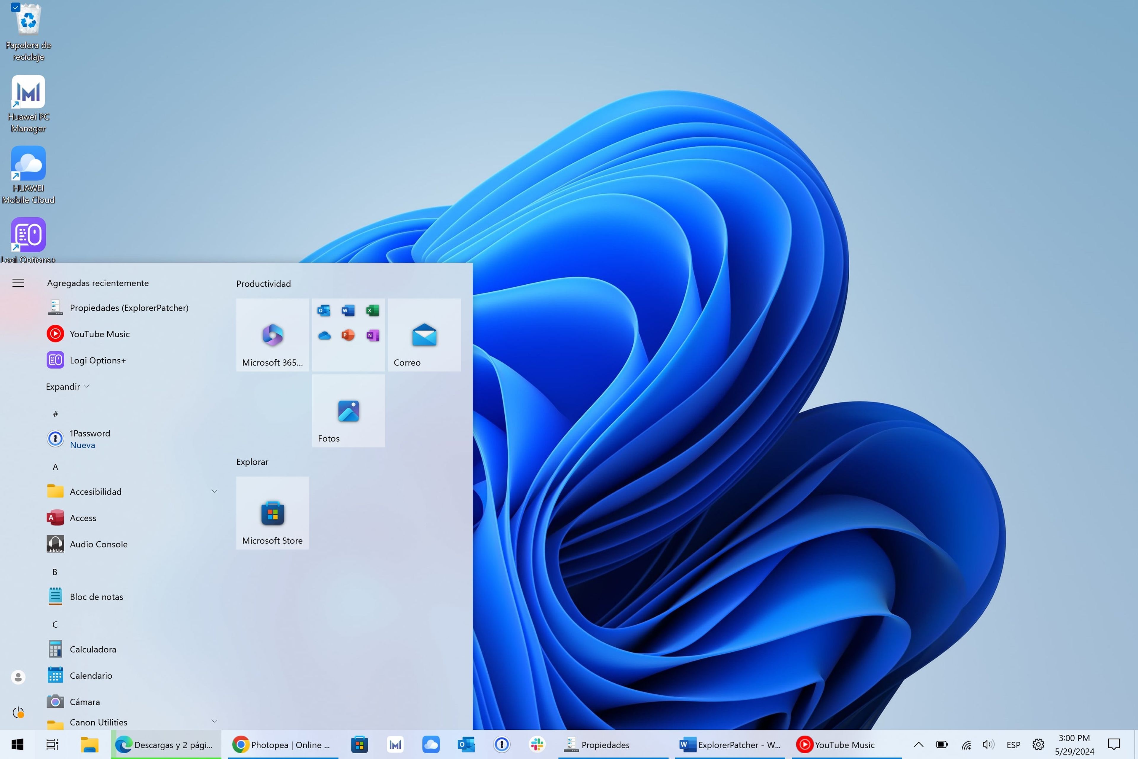 Windows 11 personalizado con ExplorerPatcher