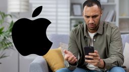 Apple enfado hombre