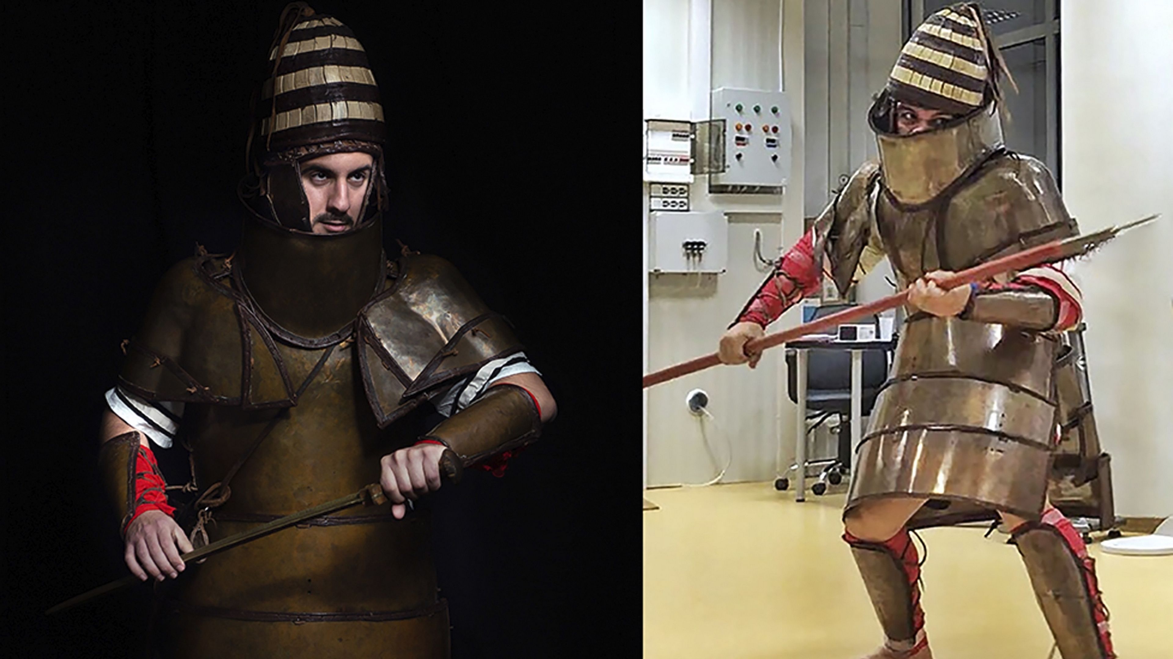 El ejército griego prueba una misteriosa armadura de hace 3.500 años, para ver si funciona