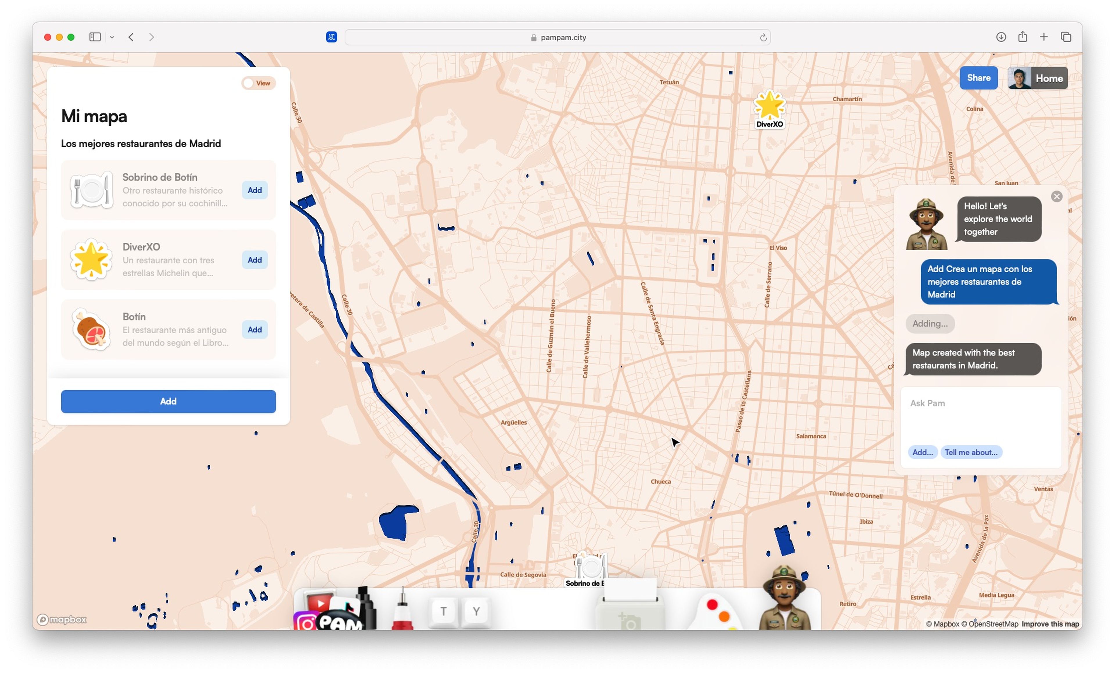 PamPam, la app que te permite crear mapas personalizados con inteligencia artificial