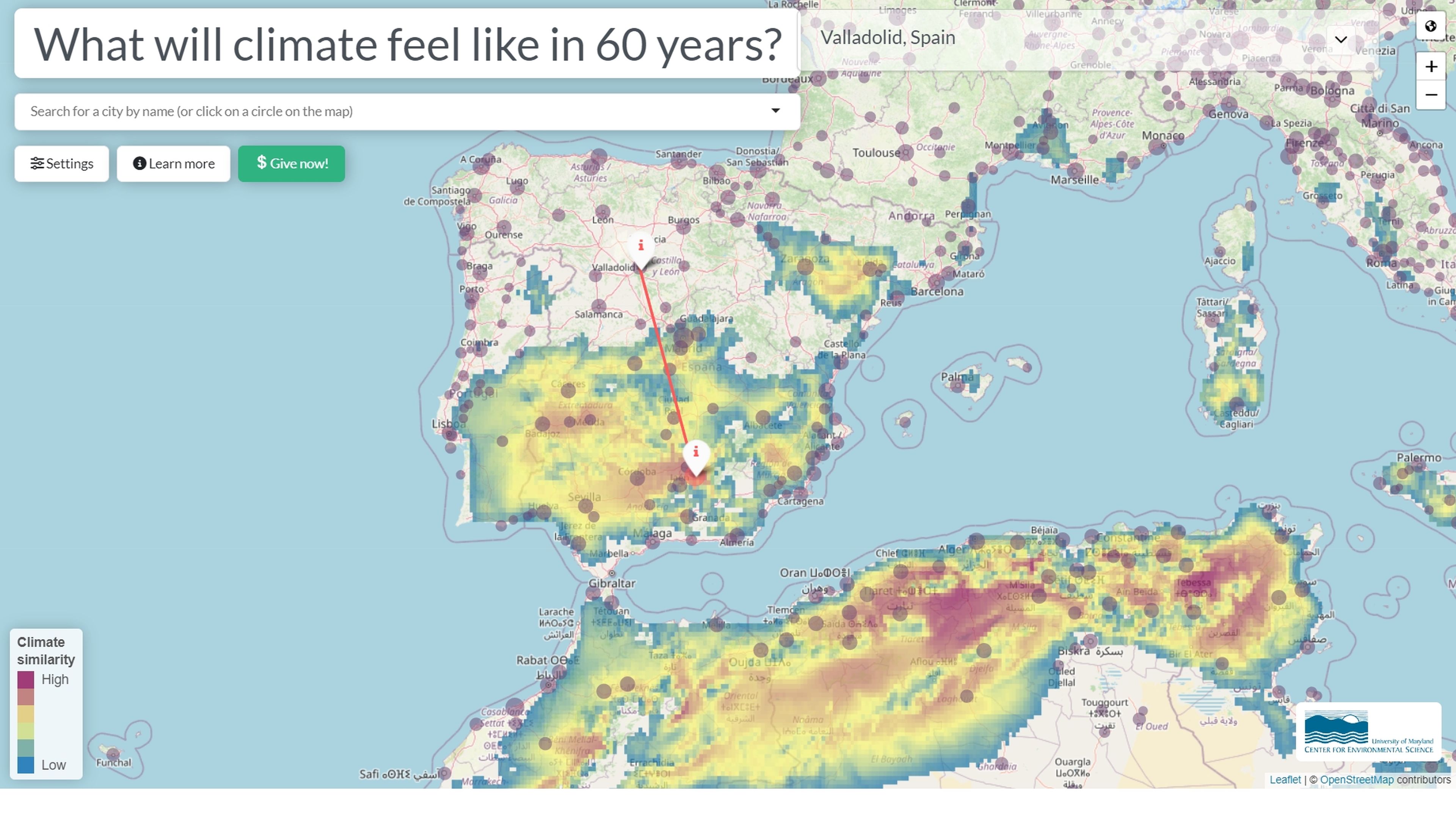 Este aterrador mapa interactivo muestra como será tu ciudad dentro de 60 años