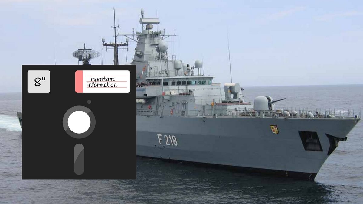 Deutsche Kriegsschiffe verwenden immer noch 8-Zoll-Disketten