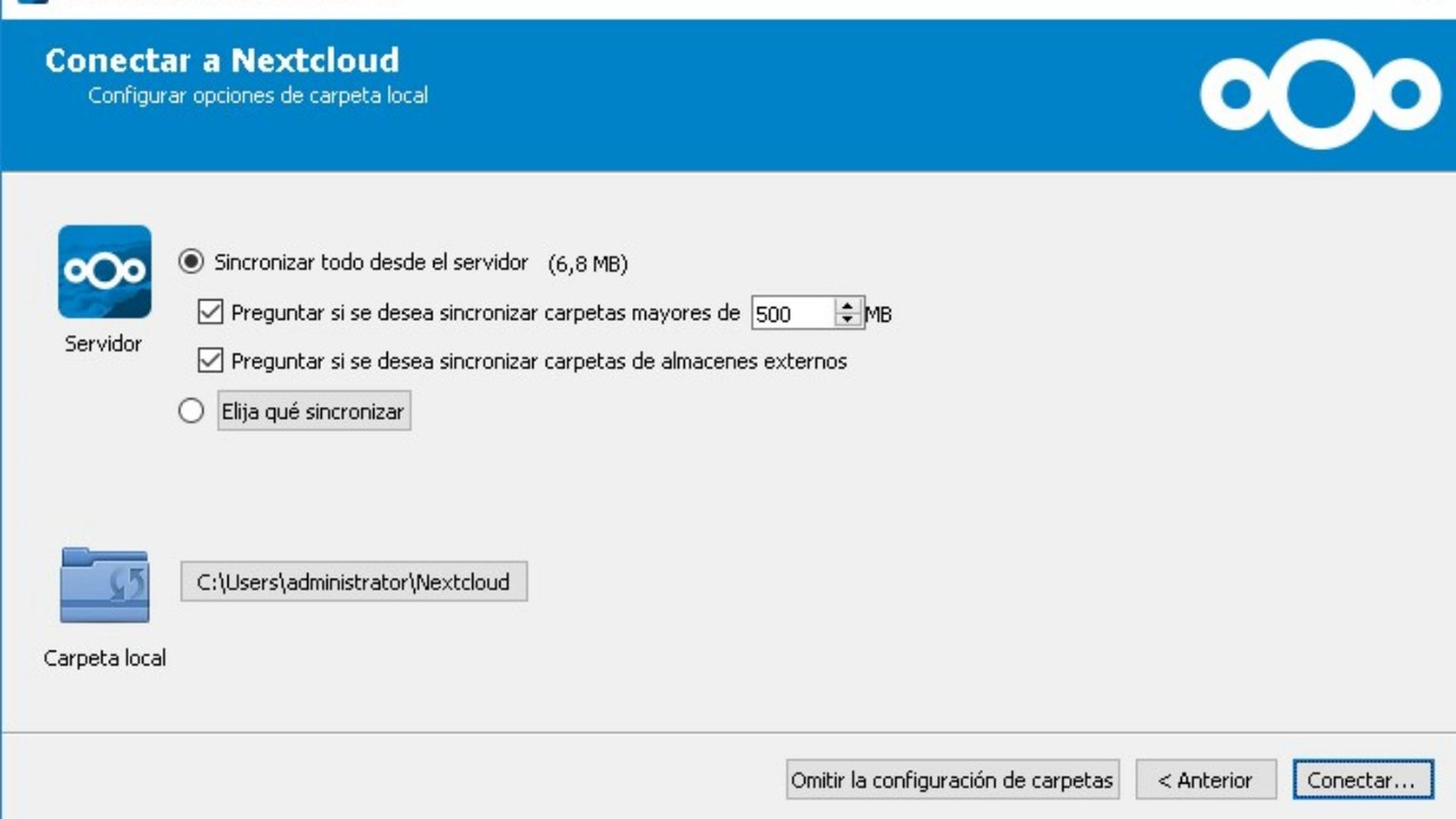 conectar Nextcloud con PC