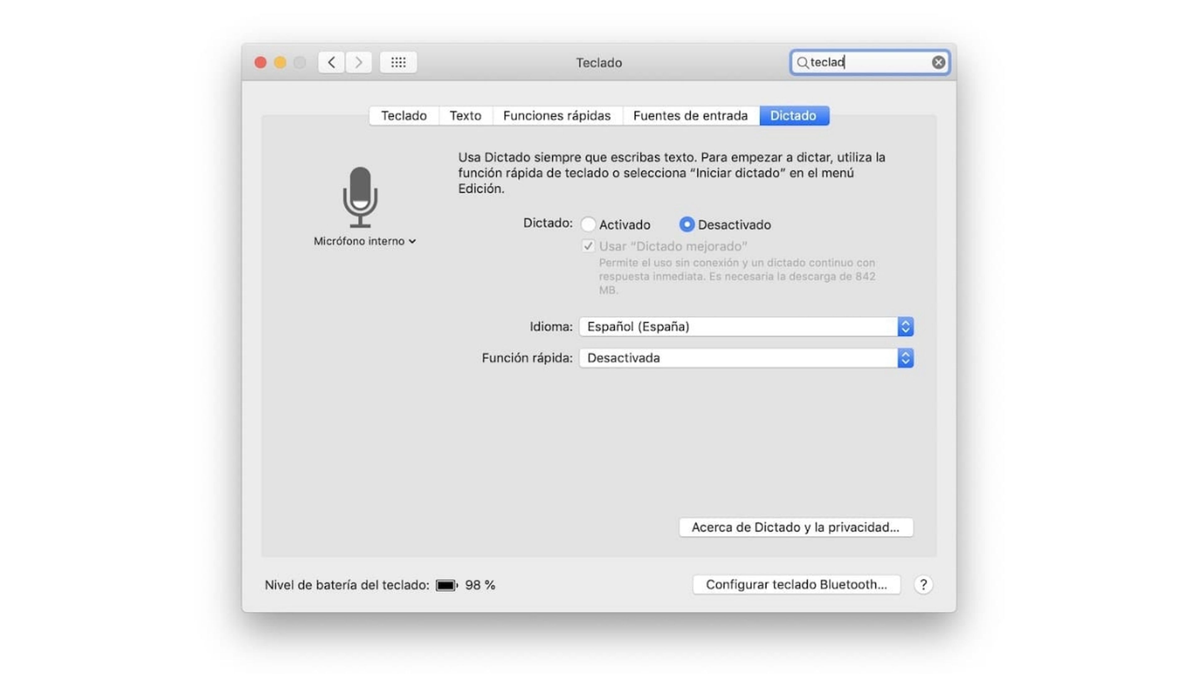 Configuración de Comando por Voz en Mac