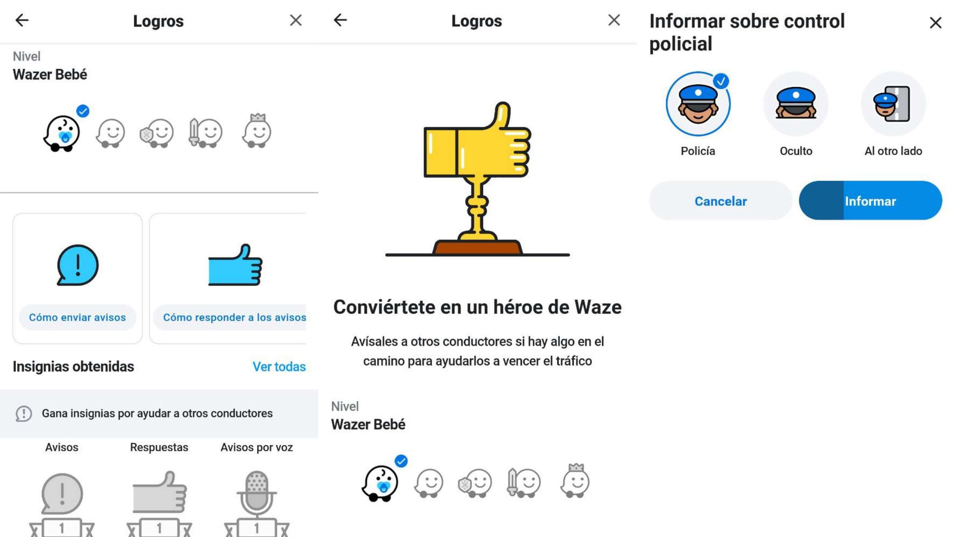 Logros de Waze